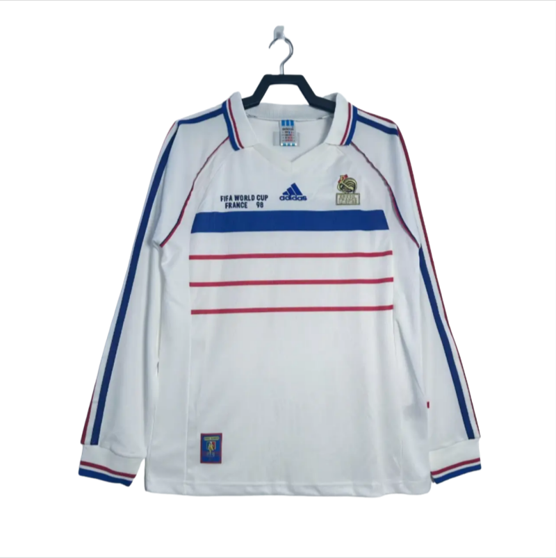 1998 long sleeves France away soccer jersey-Retro version: Ajax 24-25 Home Stadium Jersey - Fans Version : Adidas luxuryfootballshirts.com: https://www.luxuryfootballshirts.com/