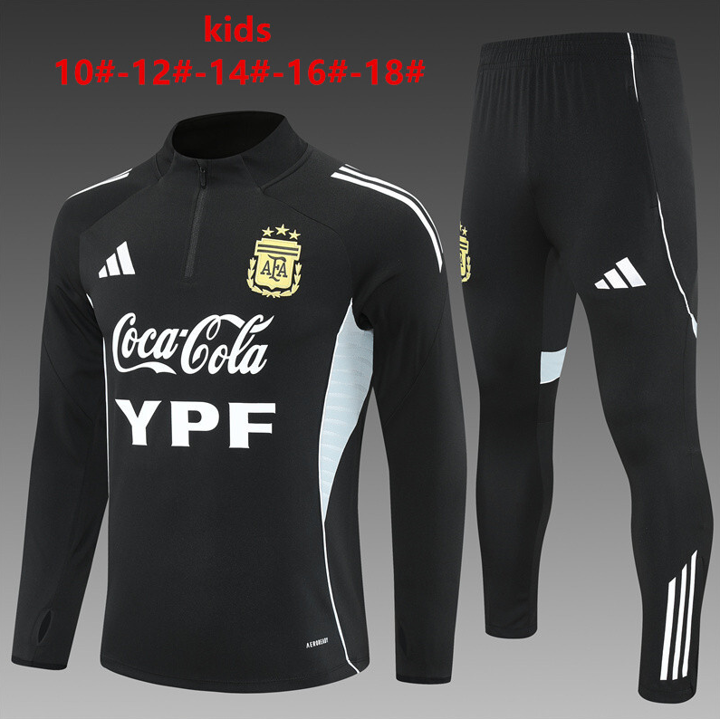 25-26 Argentina kids long-sleeved half-pull training suit kit: Ajax 24-25 Home Stadium Jersey - Fans Version : Adidas luxuryfootballshirts.com: https://www.luxuryfootballshirts.com/