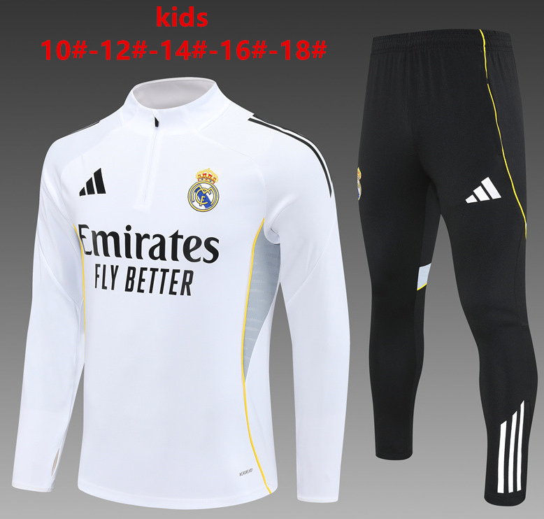 25-26 Real Madrid kids long-sleeved half-pull training suit kit: Ajax 24-25 Home Stadium Jersey - Fans Version : Adidas luxuryfootballshirts.com: https://www.luxuryfootballshirts.com/