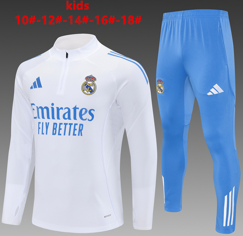 25-26 Real Madrid kids long-sleeved half-pull training suit kit: Ajax 24-25 Home Stadium Jersey - Fans Version : Adidas luxuryfootballshirts.com: https://www.luxuryfootballshirts.com/