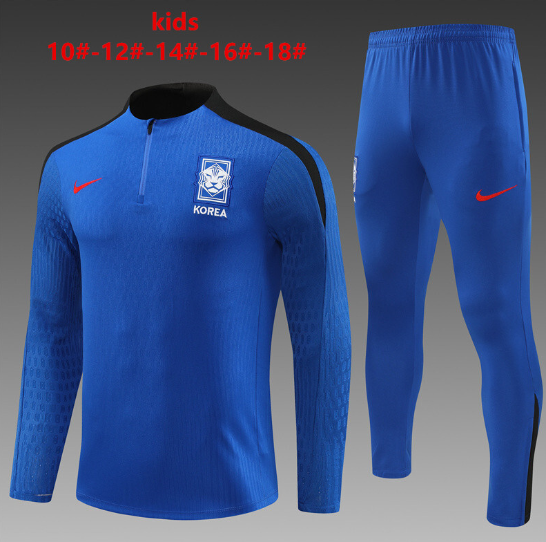 24-25 South Kored kids long-sleeved half-pull training suit kit: Ajax 24-25 Home Stadium Jersey - Fans Version : Adidas luxuryfootballshirts.com: https://www.luxuryfootballshirts.com/