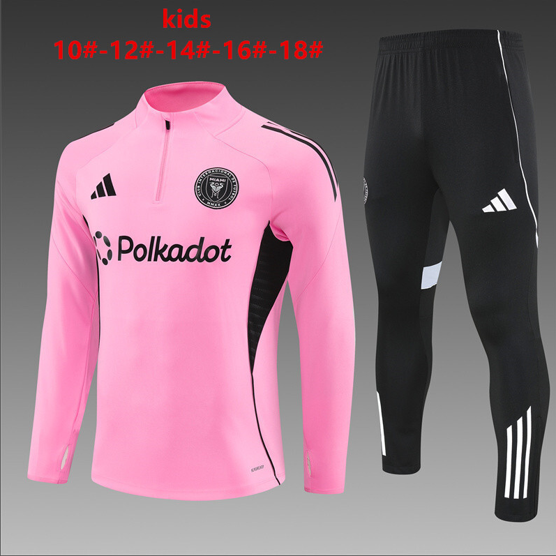 25-26 Inter Miami kids long-sleeved half-pull training suit kit: Ajax 24-25 Home Stadium Jersey - Fans Version : Adidas luxuryfootballshirts.com: https://www.luxuryfootballshirts.com/