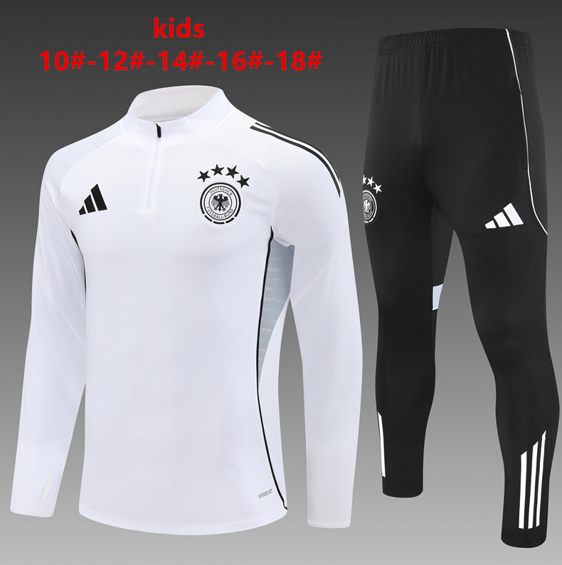 25-26 Germany kids long-sleeved half-pull training suit kit: Ajax 24-25 Home Stadium Jersey - Fans Version : Adidas luxuryfootballshirts.com: https://www.luxuryfootballshirts.com/