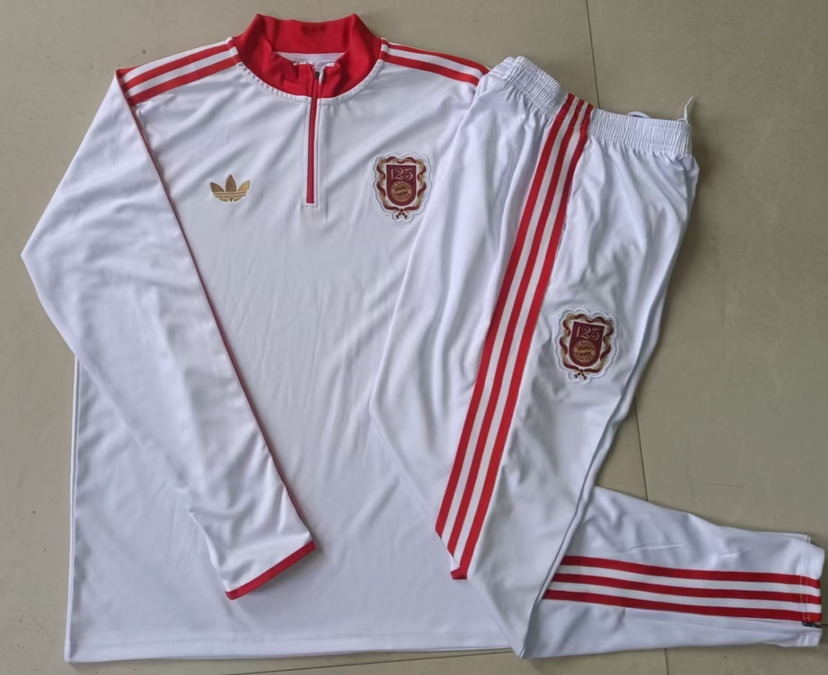 25-26 Bayern Munich kids long-sleeved half-pull training suit kit: Ajax 24-25 Home Stadium Jersey - Fans Version : Adidas luxuryfootballshirts.com: https://www.luxuryfootballshirts.com/