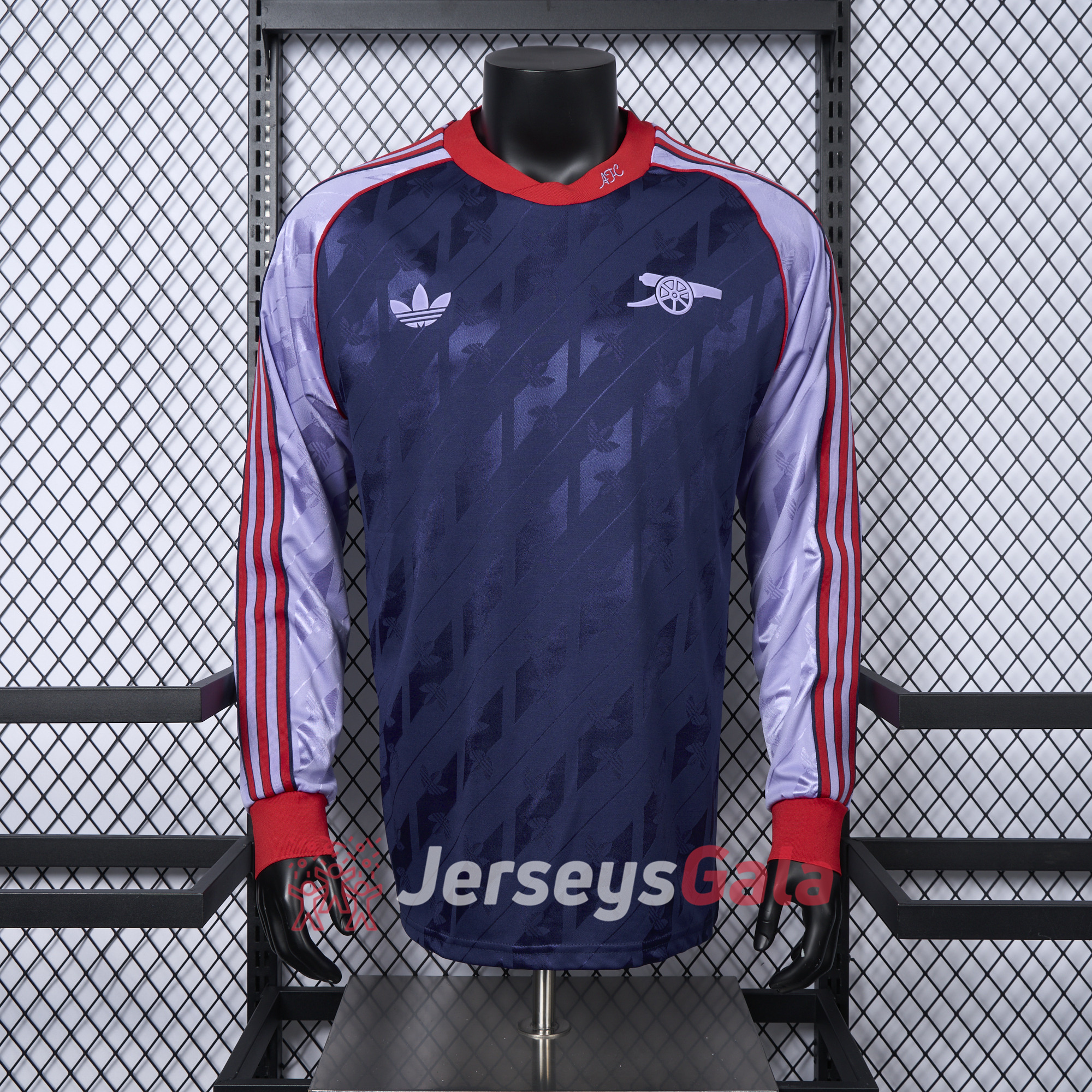 JerseysGala.com | Arsenal 24-25 Originals LFSTLR Long Sleeve Purple Jersey - Player Version -Customize Name, Number and Patch | Worldwide Shipping