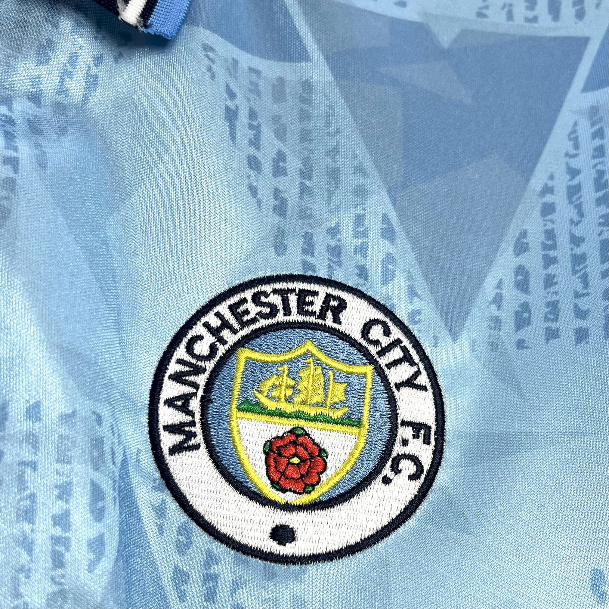 SIUjerseys-Retro Manchester City 1989-91 Home Jersey