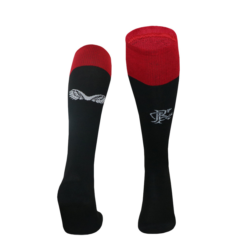 ManixJersey.com | Glasgow Rangers 24-25 Home Socks - Black & Red -Customize Name, Number and Patch | Worldwide Shipping