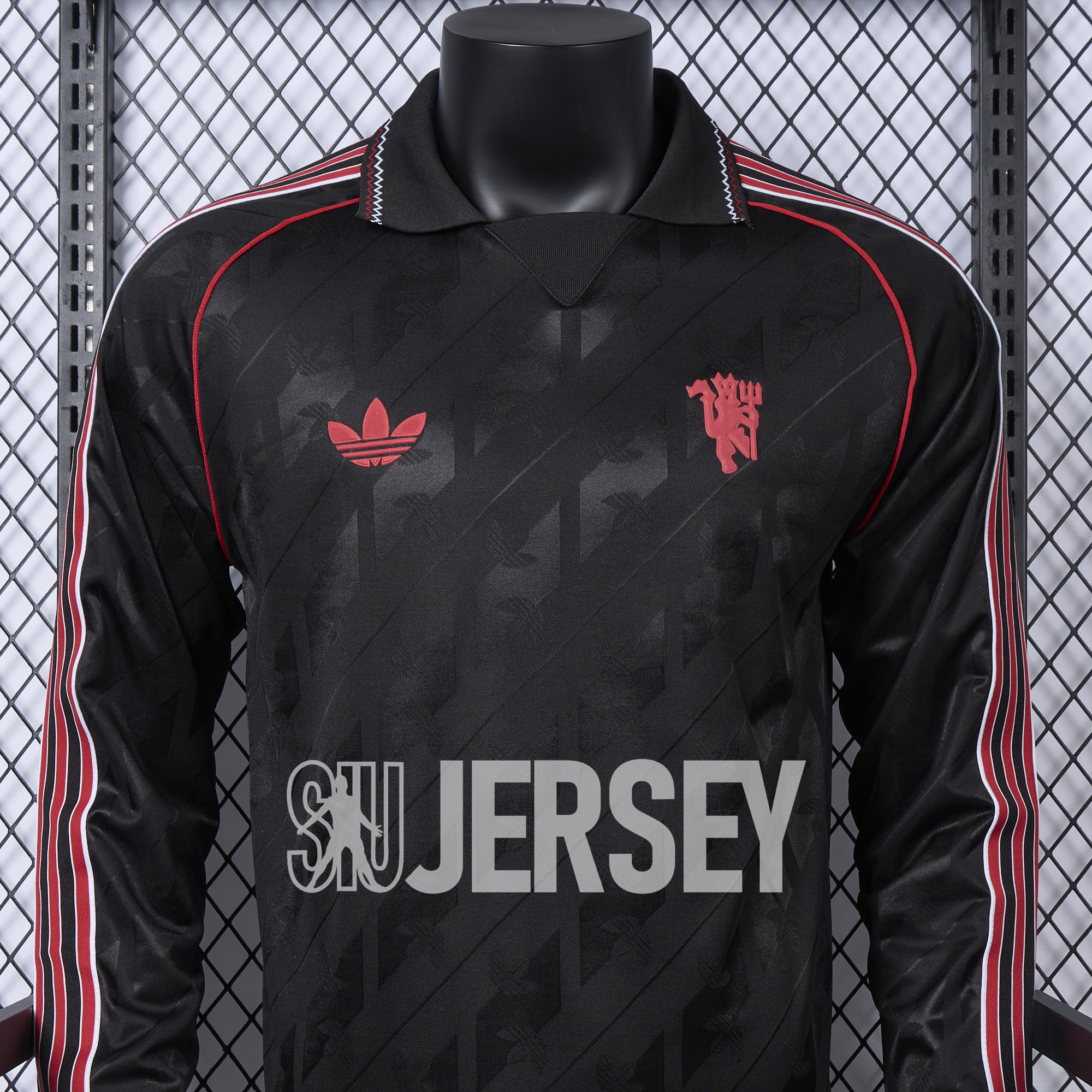 SIUjerseys-Manchester United 24-25 Originals LFSTLR Long Sleeve Black Jersey - Player Version