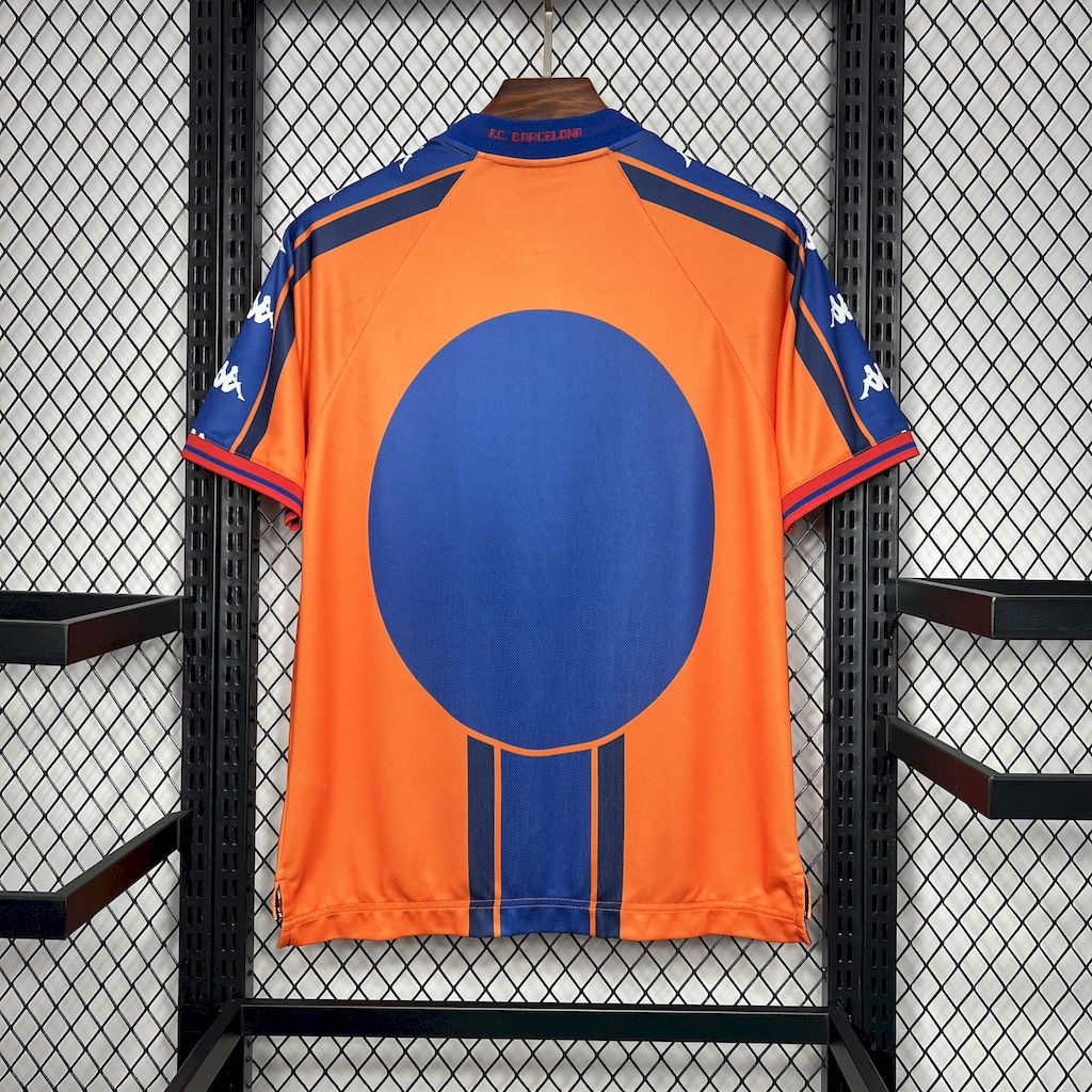 ManixJersey.com | Retro Barcelona 1997-98 Away Jersey -Customize Name, Number and Patch | Worldwide Shipping