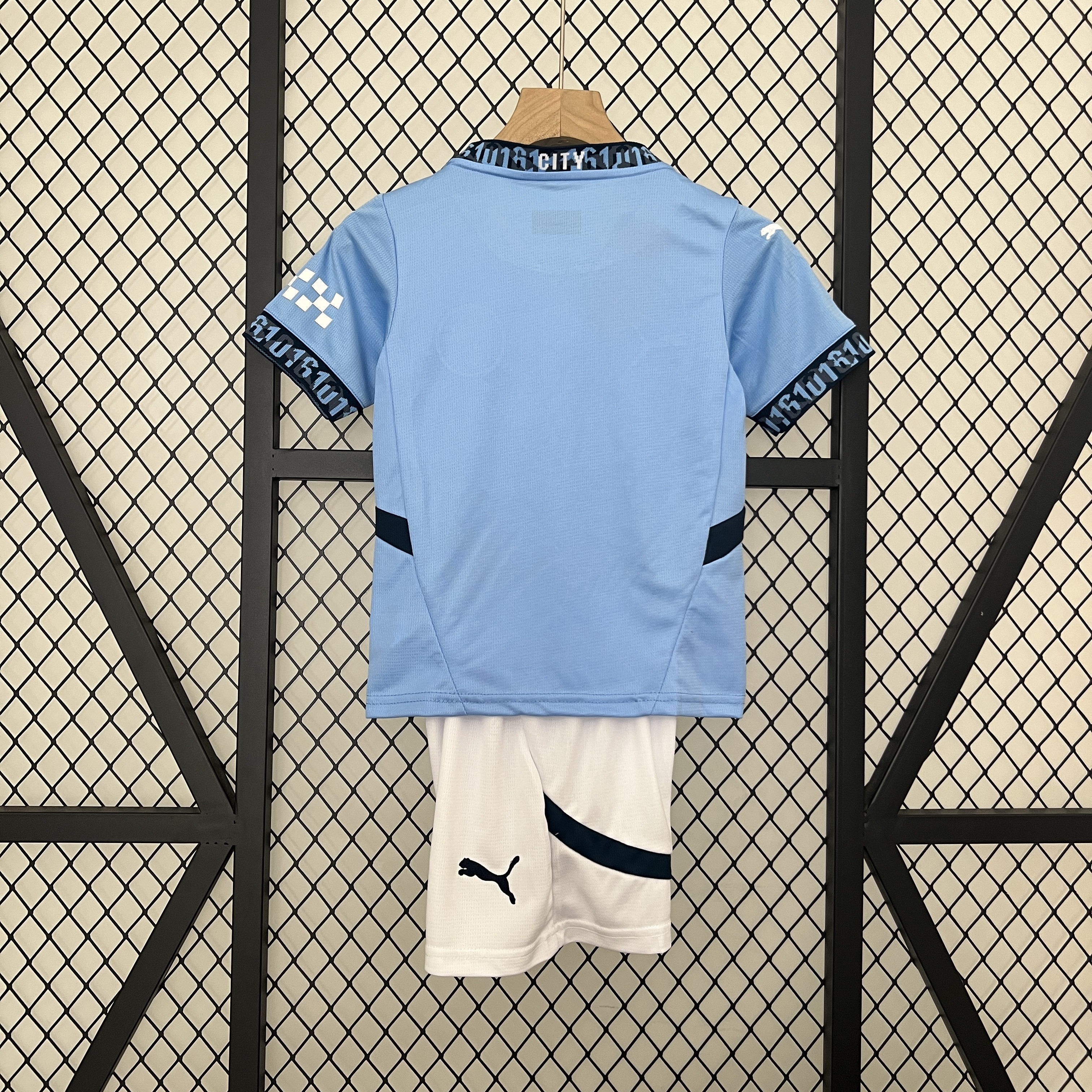 ManixJersey.com | Manchester City 24-25 Home Stadium Kids Kit -Customize Name, Number and Patch | Worldwide Shipping