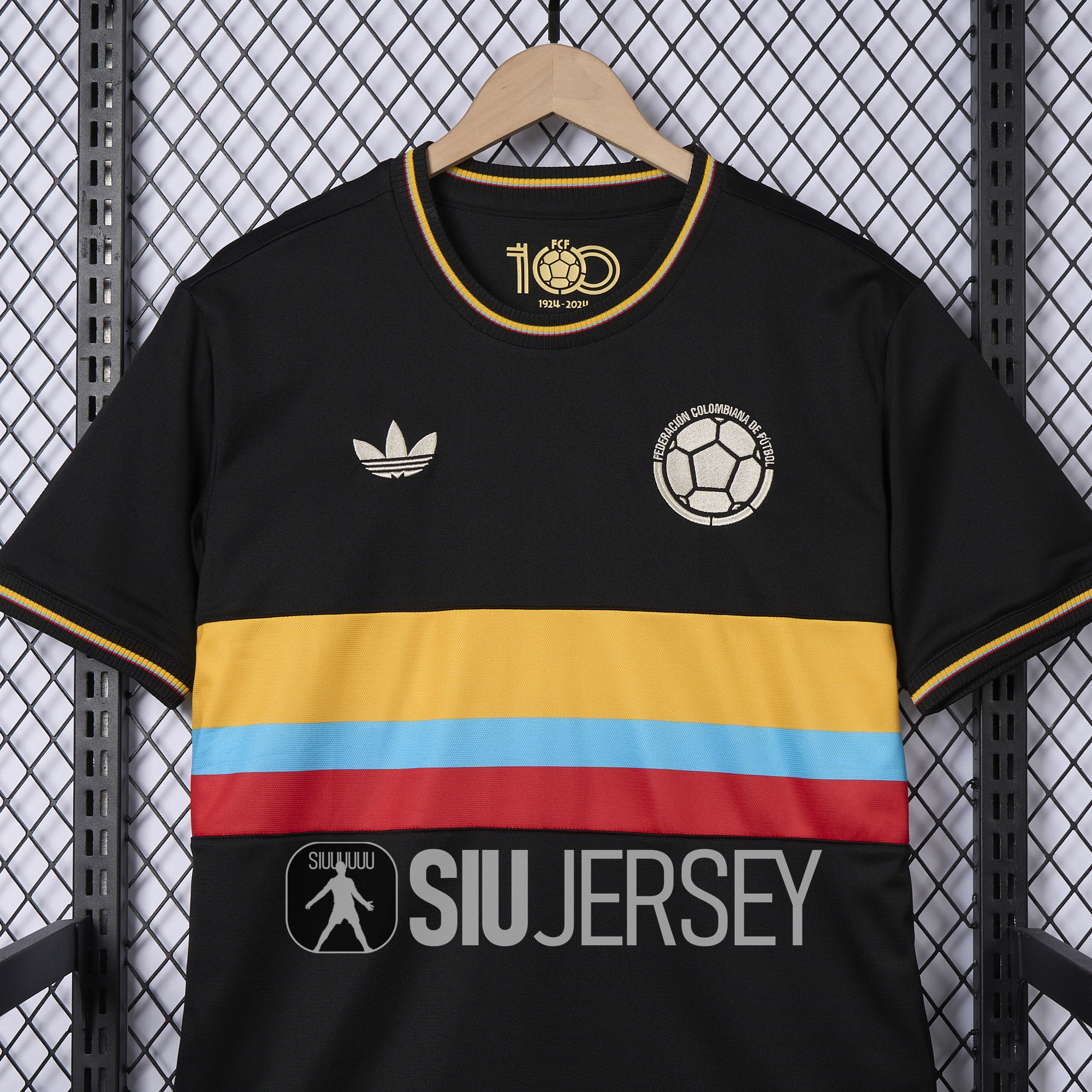 SIUjerseys-Colombia 2024 100th Anniversary Black Jersey - Fans Version