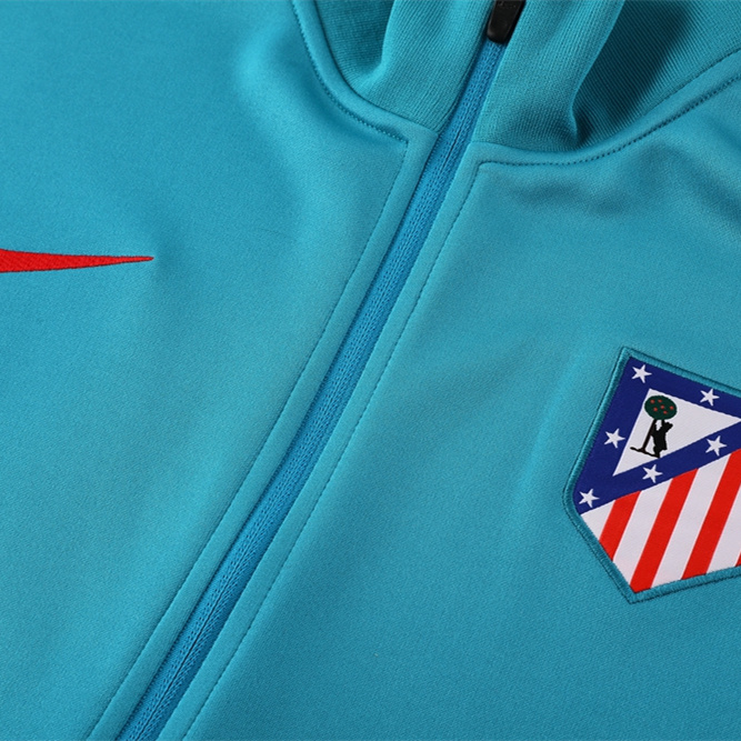 JerseysGala.com | Atletico Madrid 24-25 Jacket Training Tracksuit - Lake Blue -Customize Name, Number and Patch | Worldwide Shipping
