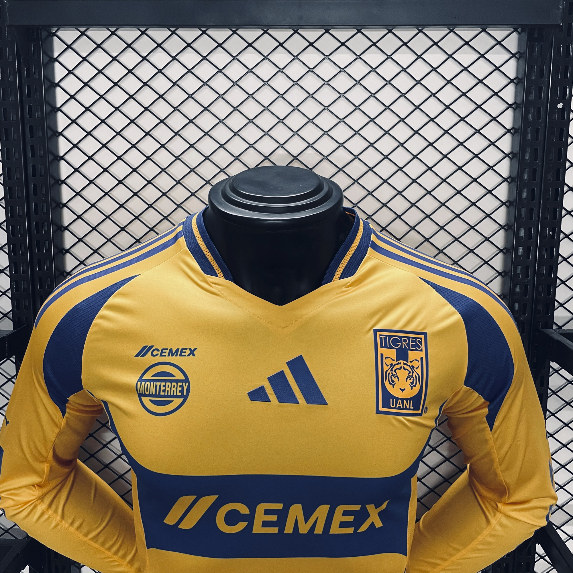 JerseysGala.com | Tigres UANL 24-25 Home Long Sleeves Jersey - Player Version -Customize Name, Number and Patch | Worldwide Shipping