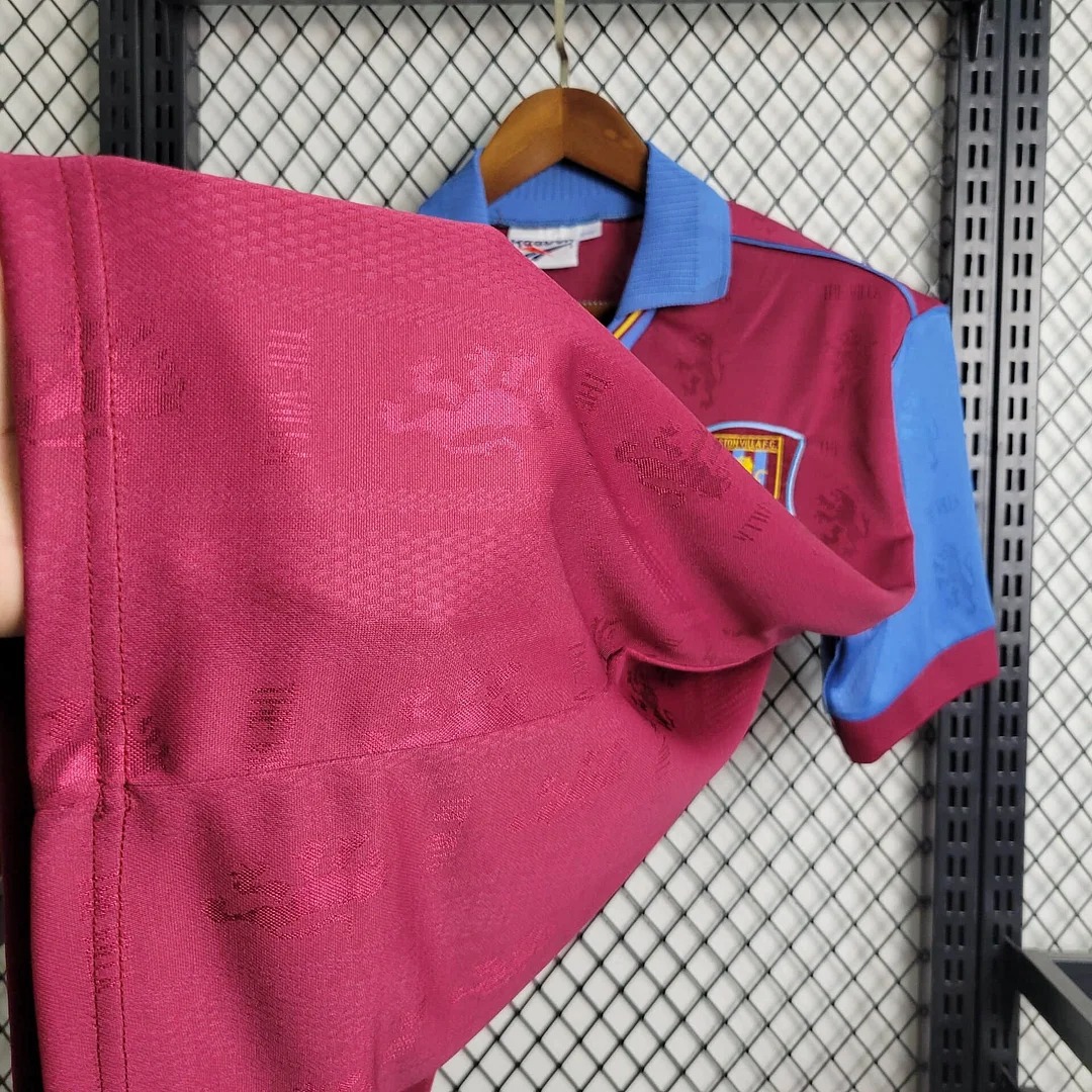 JerseysGala.com | Retro Aston Villa 1995-97 Home Stadium Jersey -Customize Name, Number and Patch | Worldwide Shipping