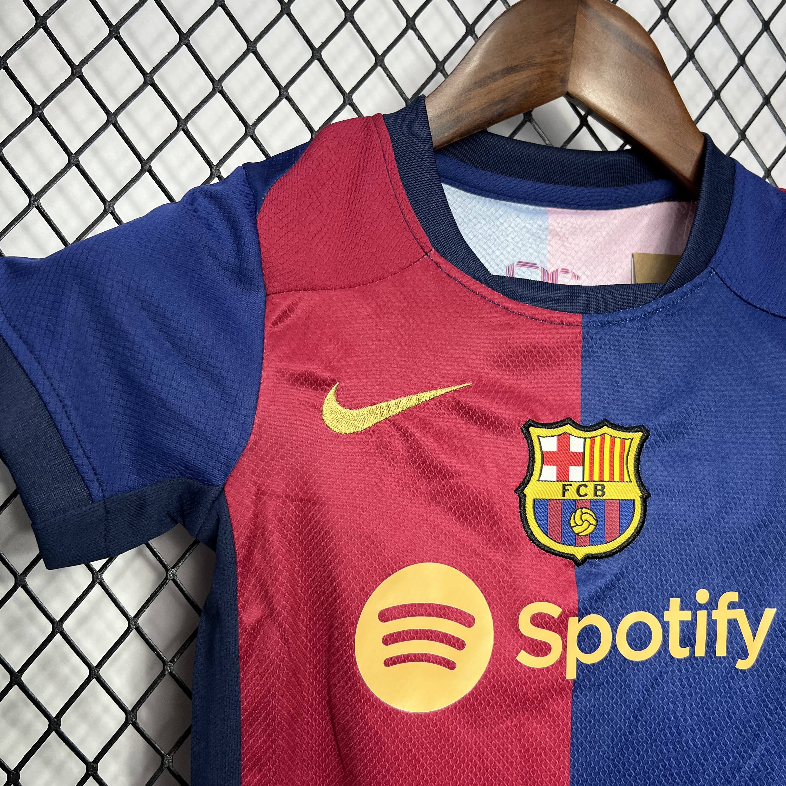 ManixJersey.com | Barcelona 24-25 Home Stadium Kids Kit -Customize Name, Number and Patch | Worldwide Shipping