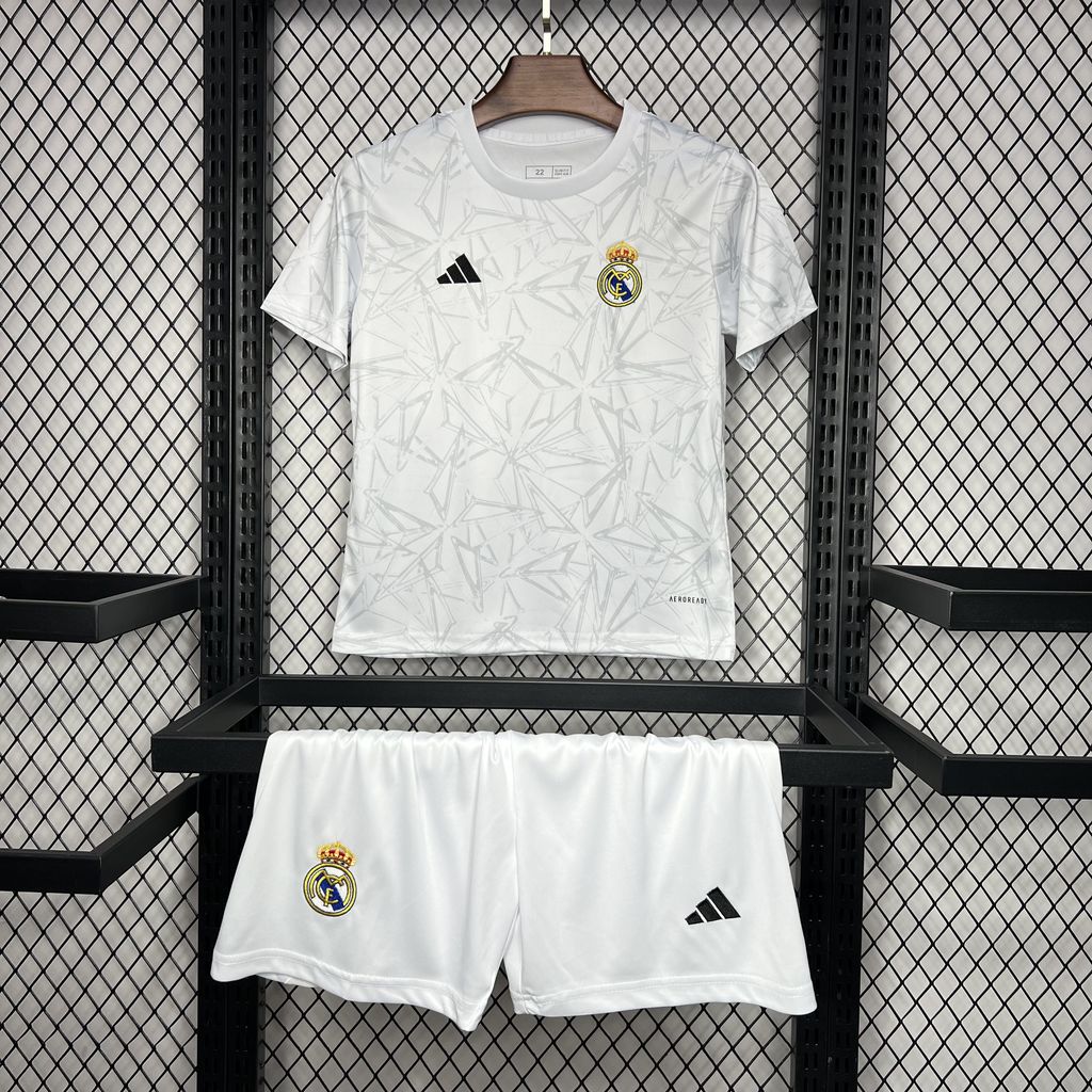 unitedfutballjersey-Real Madrid 24-25 Pre-Match Training Kids Kit