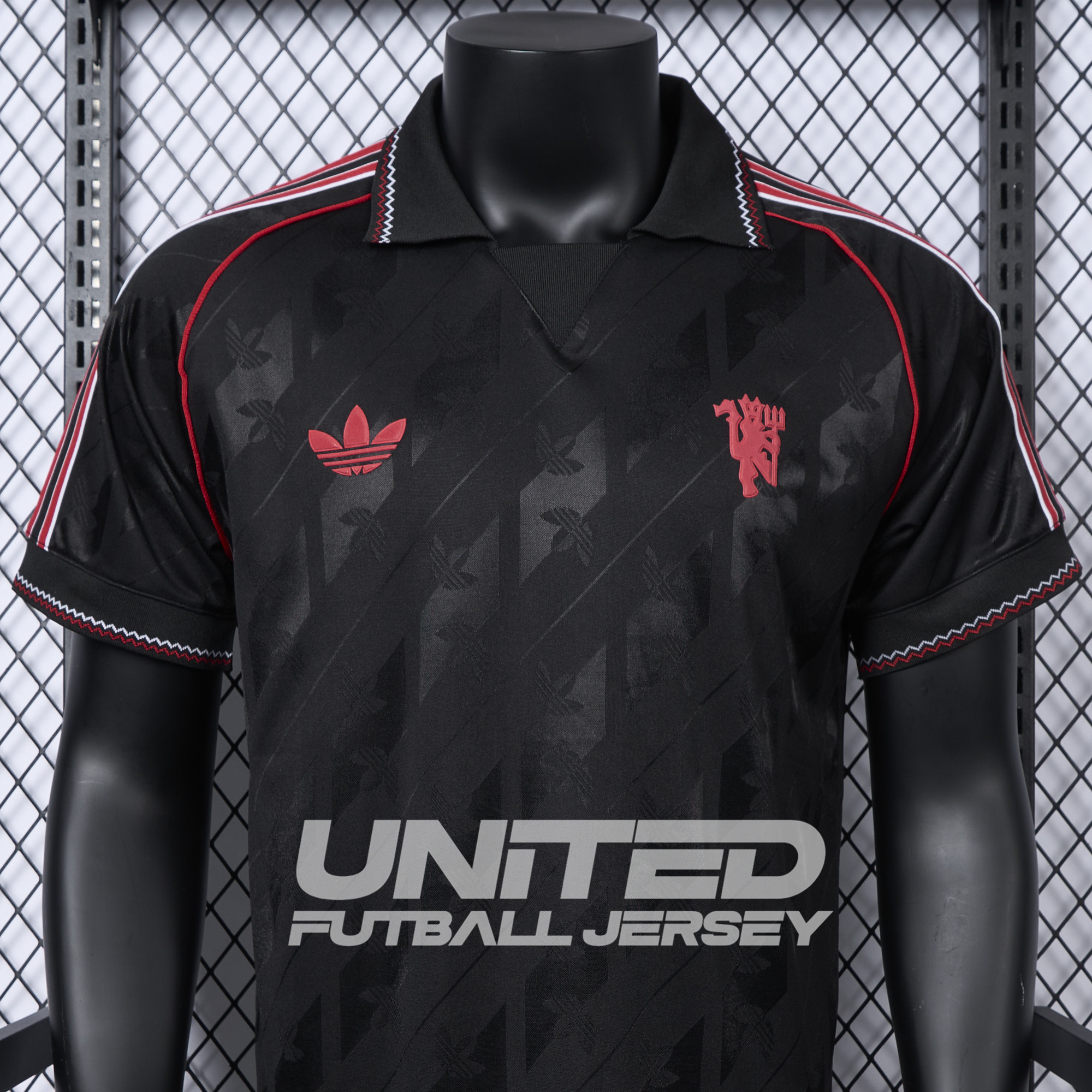 unitedfutballjersey-Manchester United 24-25 Originals LFSTLR Black Jersey - Player Version