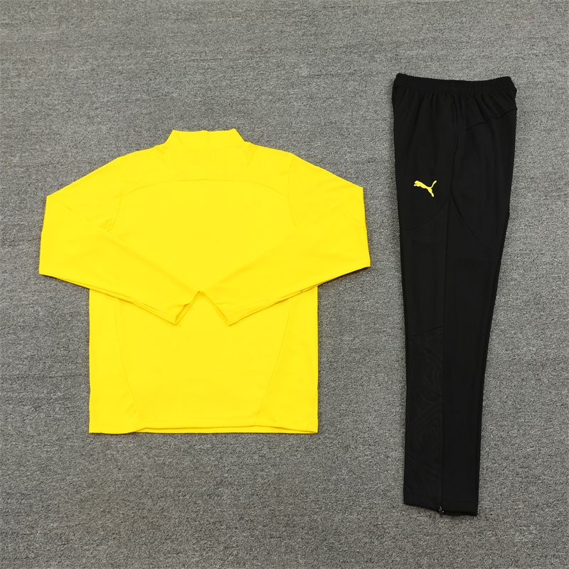 JerseysGala.com | Dortmund 24-25 Long Sleeve Training Set - Yellow -Customize Name, Number and Patch | Worldwide Shipping