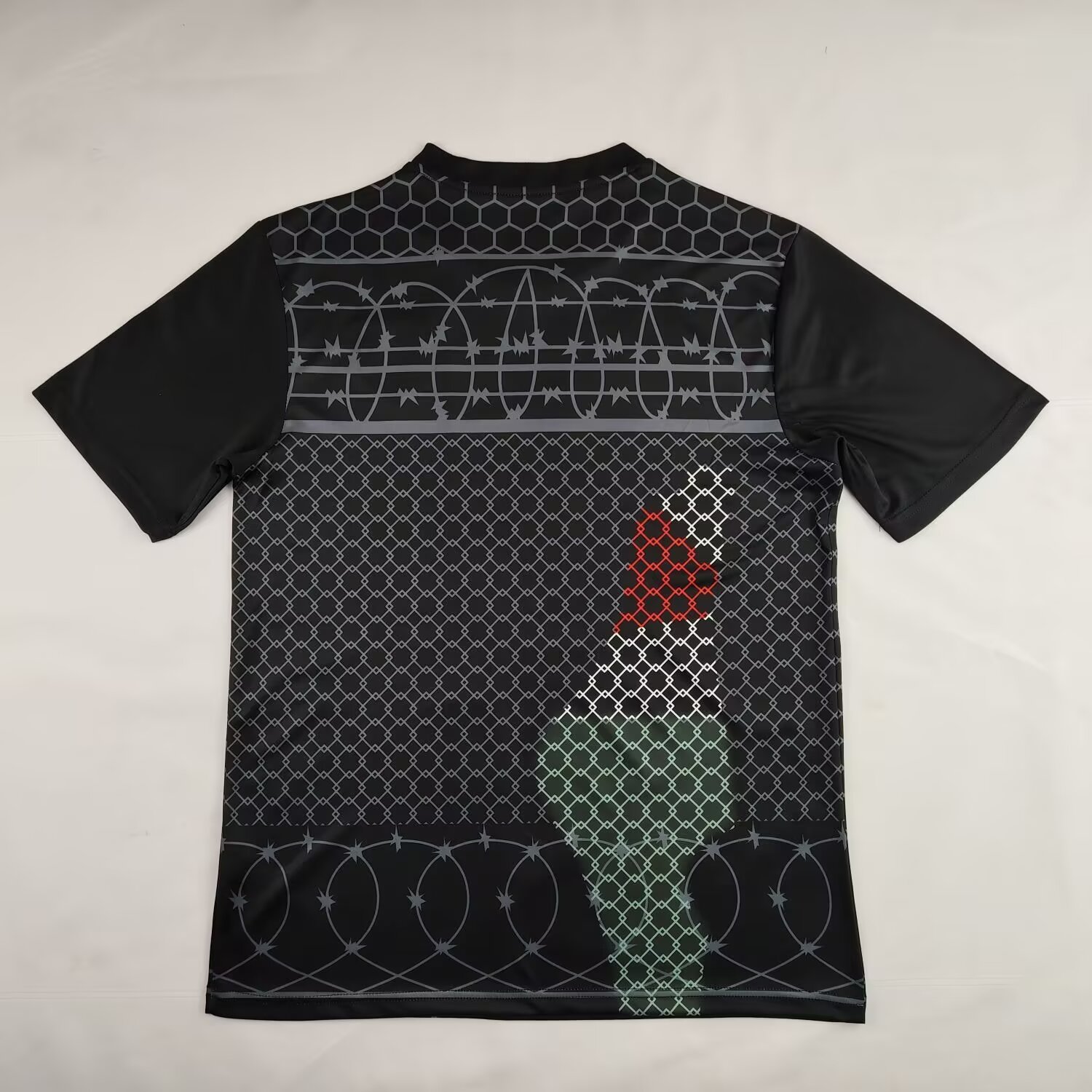 SIUjerseys-FC Palestina 24-25 Black Barbed Wire Jersey - Fans Version