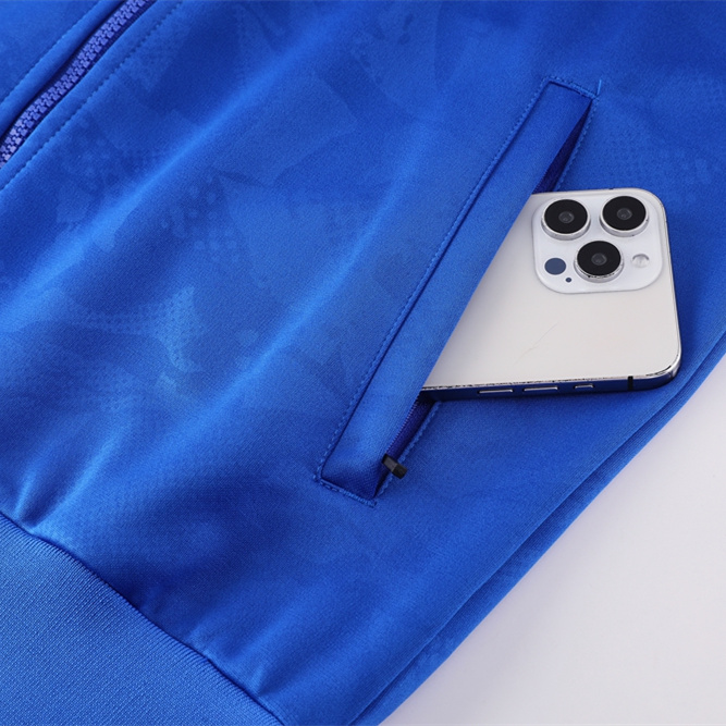 ManixJersey.com | Barcelona 24-25 Jacket Training Tracksuit - Blue Top and Black Pants -Customize Name, Number and Patch | Worldwide Shipping