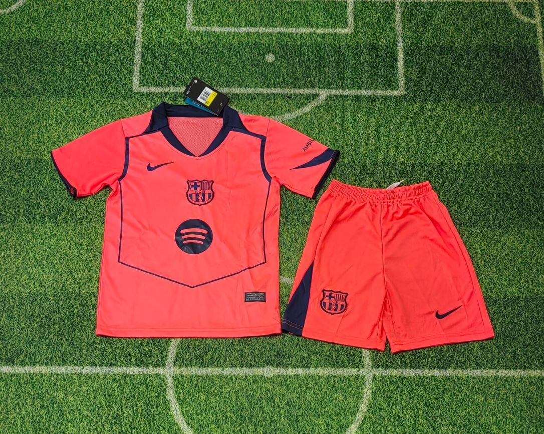 25/26 Barcelona Third Football Shirt Kids Size Suit-mysite Custom Football Kit- Nextkits