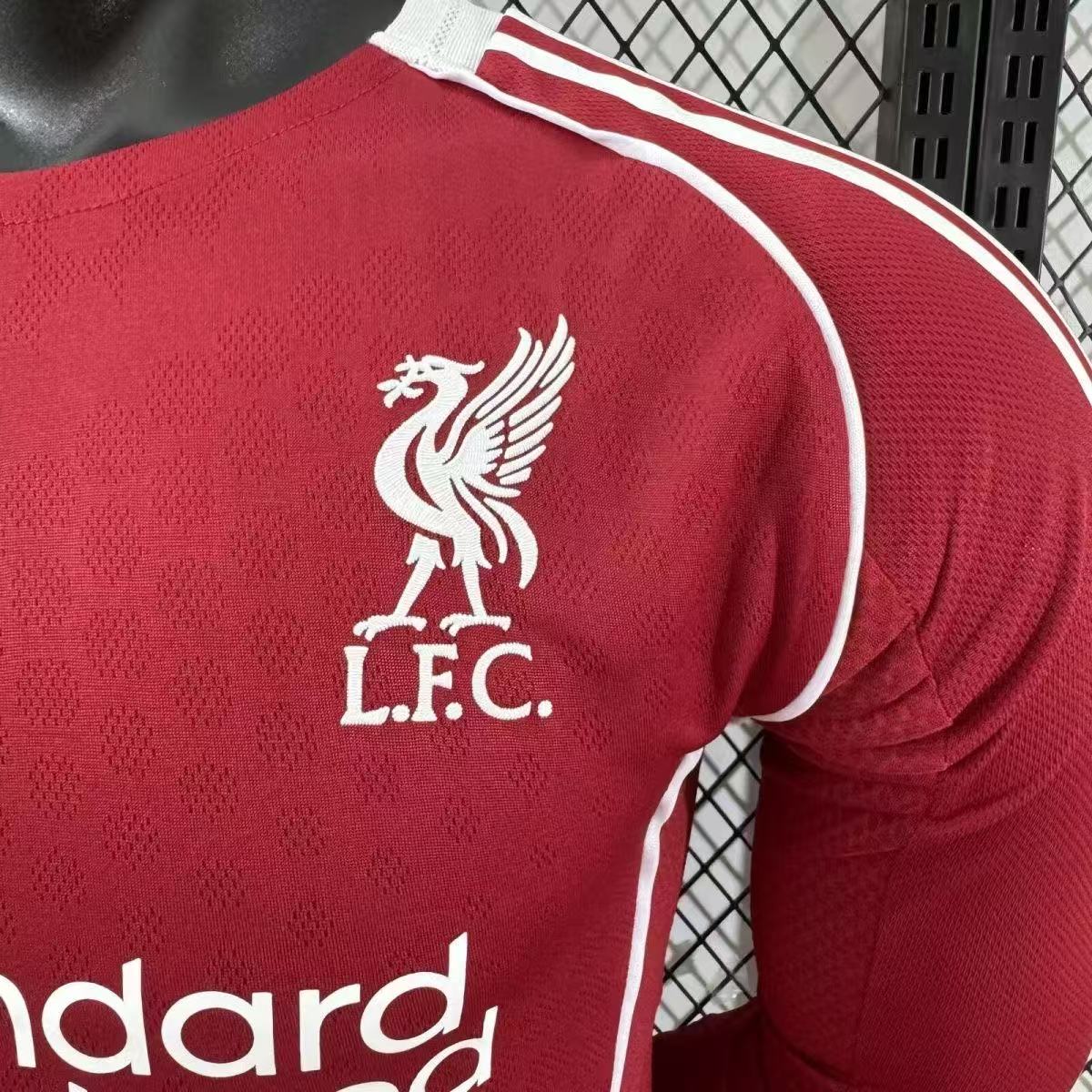 Liverpool 2025/26 season home player version long sleeve jersey-mysite Custom Football Kit- Nextkits