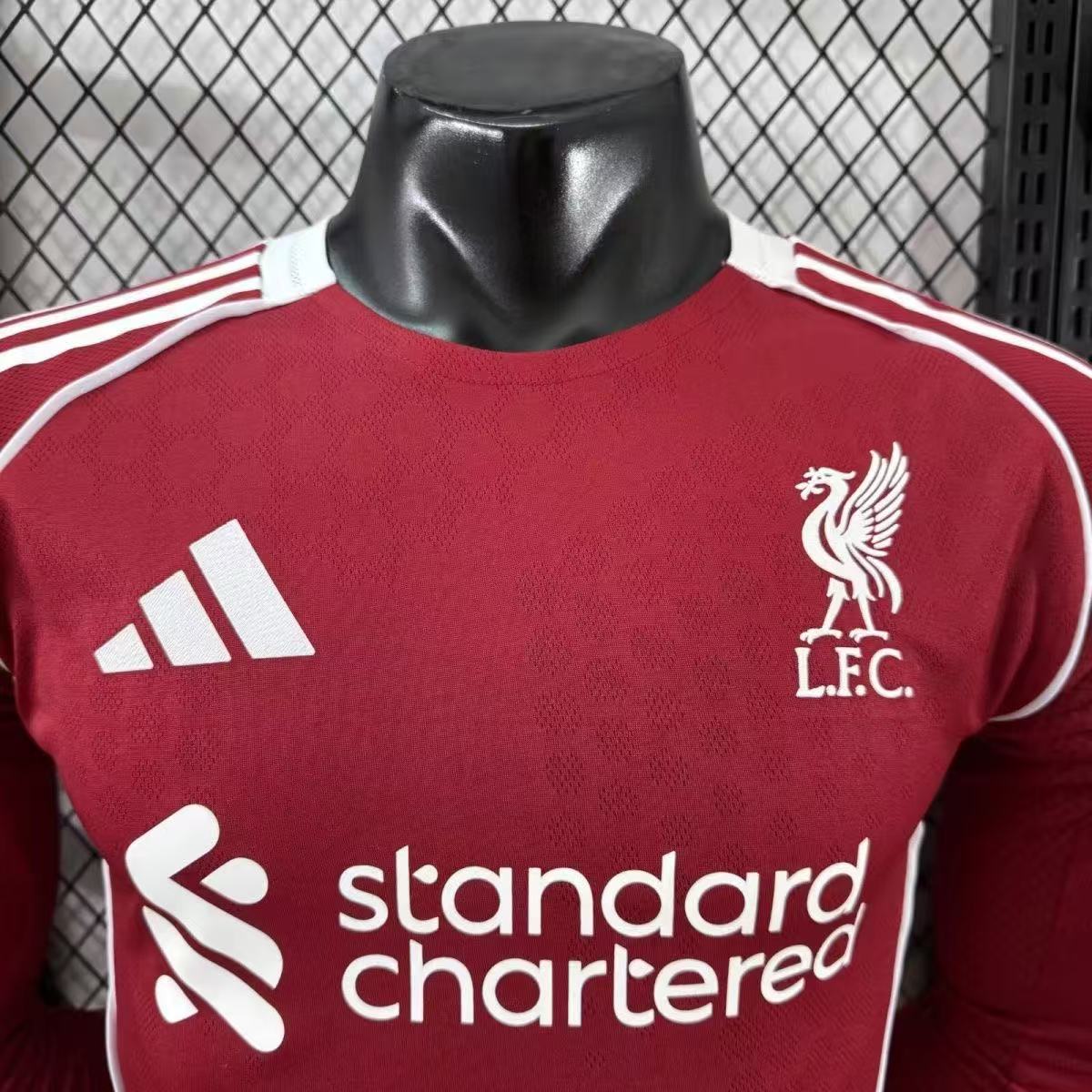 Liverpool 2025/26 season home player version long sleeve jersey-mysite Custom Football Kit- Nextkits