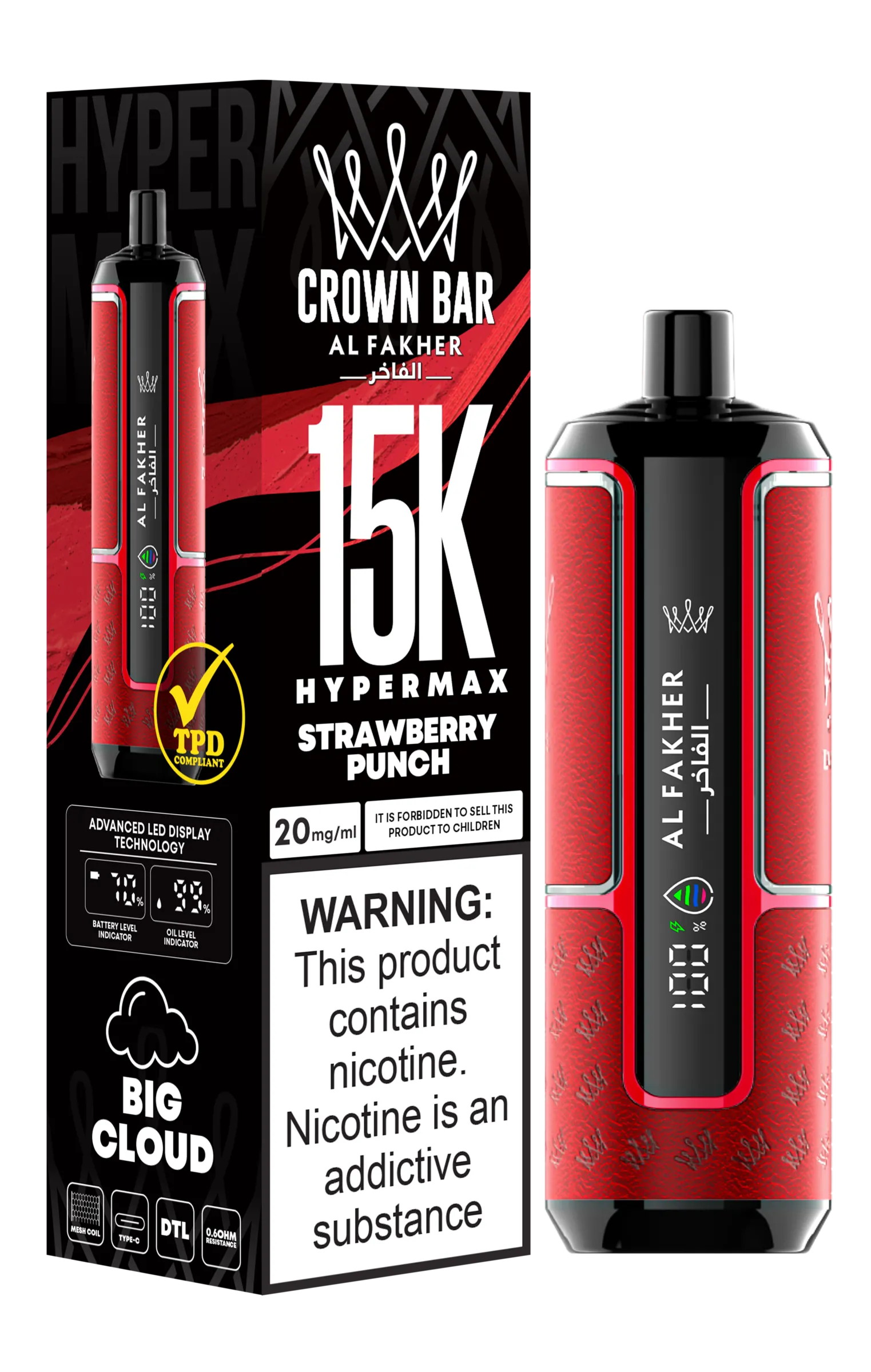  Al Fakher Crown Bar 15000 Pro Max Disposable Vapevpae005 vapeing vape