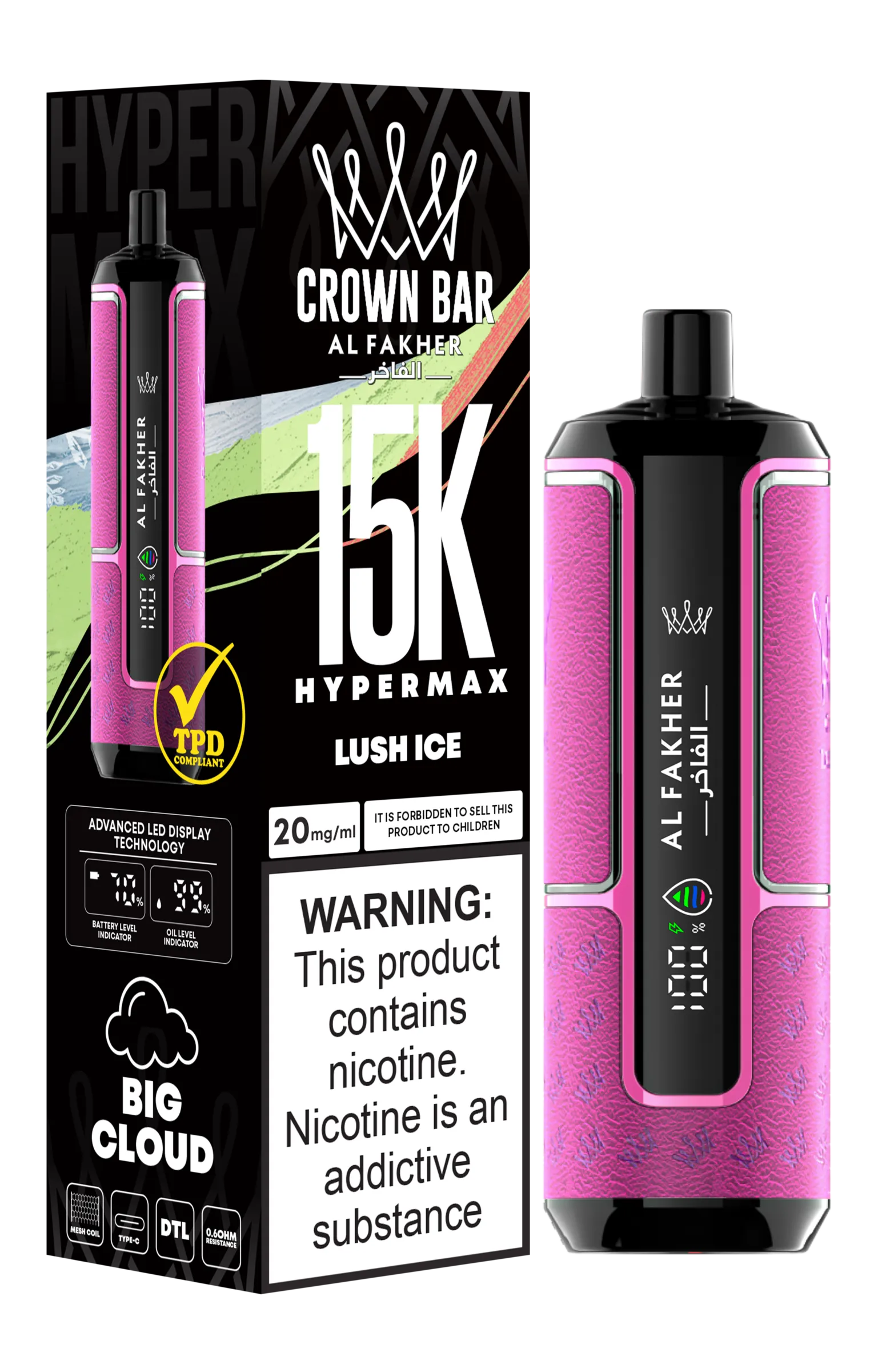  Al Fakher Crown Bar 15000 Pro Max Disposable Vapevpae005 vapeing vape