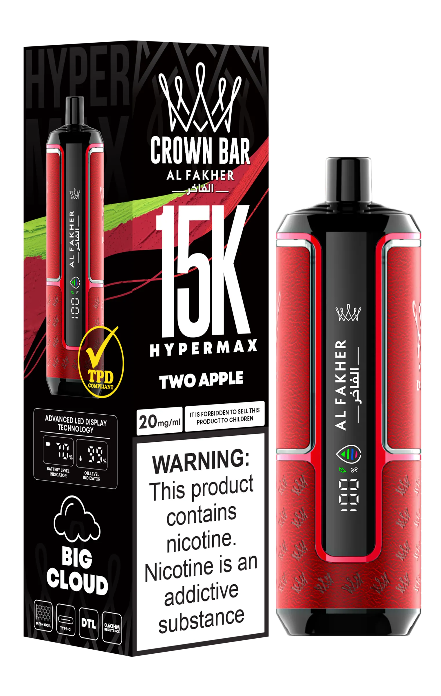  Al Fakher Crown Bar 15000 Pro Max Disposable Vapevpae005 vapeing vape