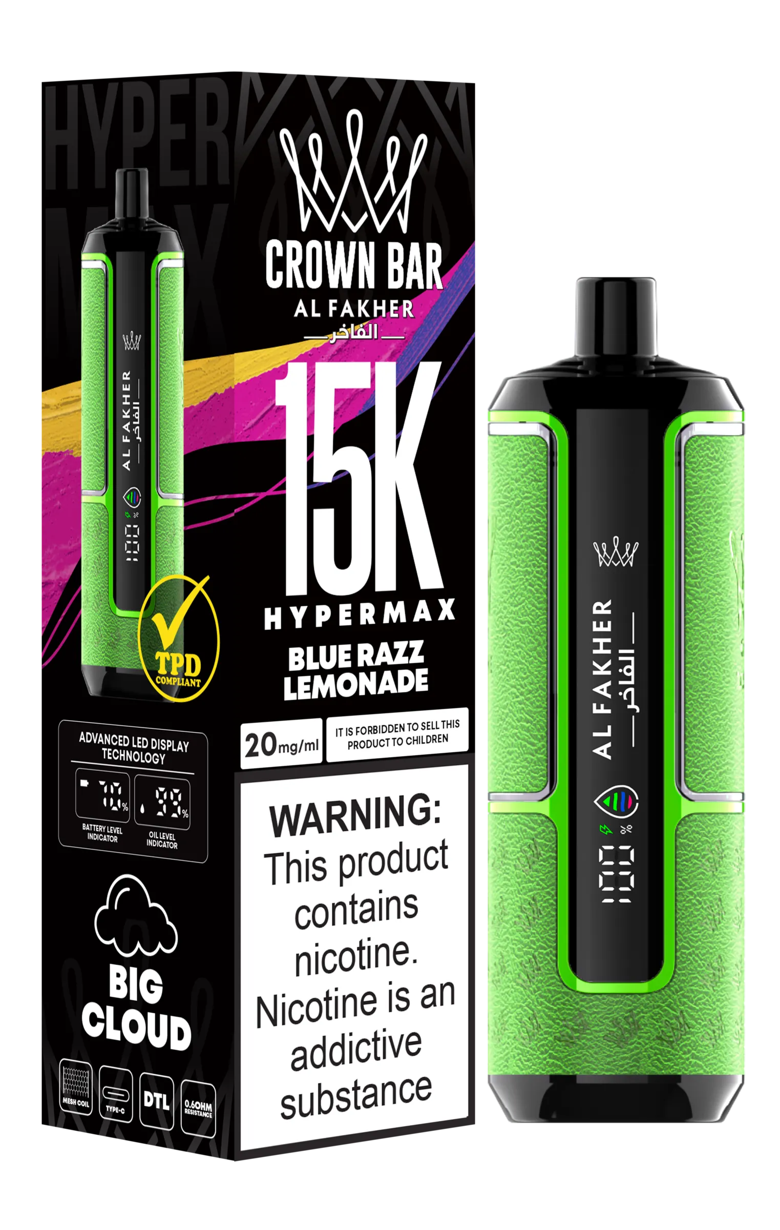  Al Fakher Crown Bar 15000 Pro Max Disposable Vapevpae005 vapeing vape