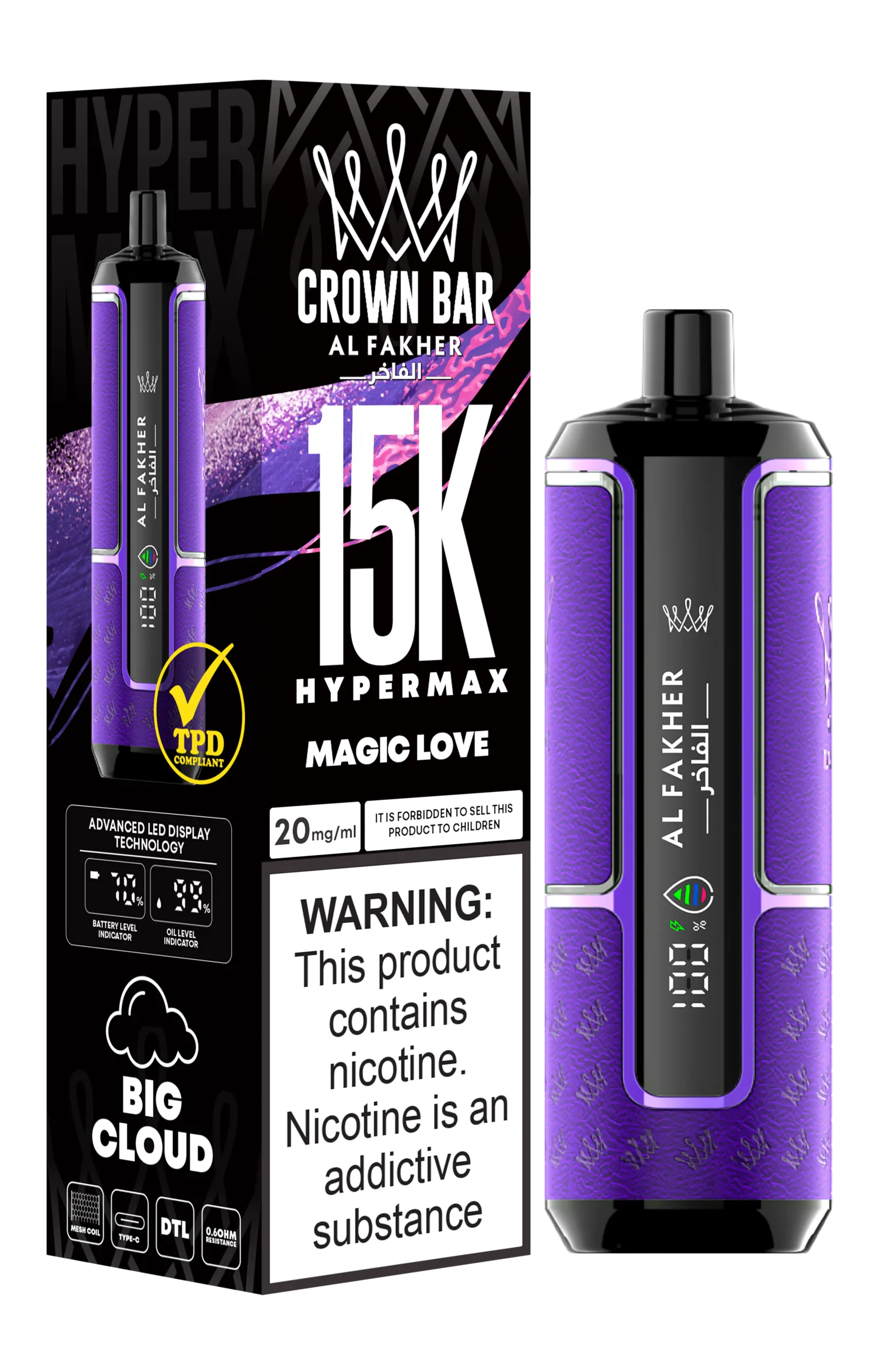  Al Fakher Crown Bar 15000 Pro Max Disposable Vapevpae005 vapeing vape