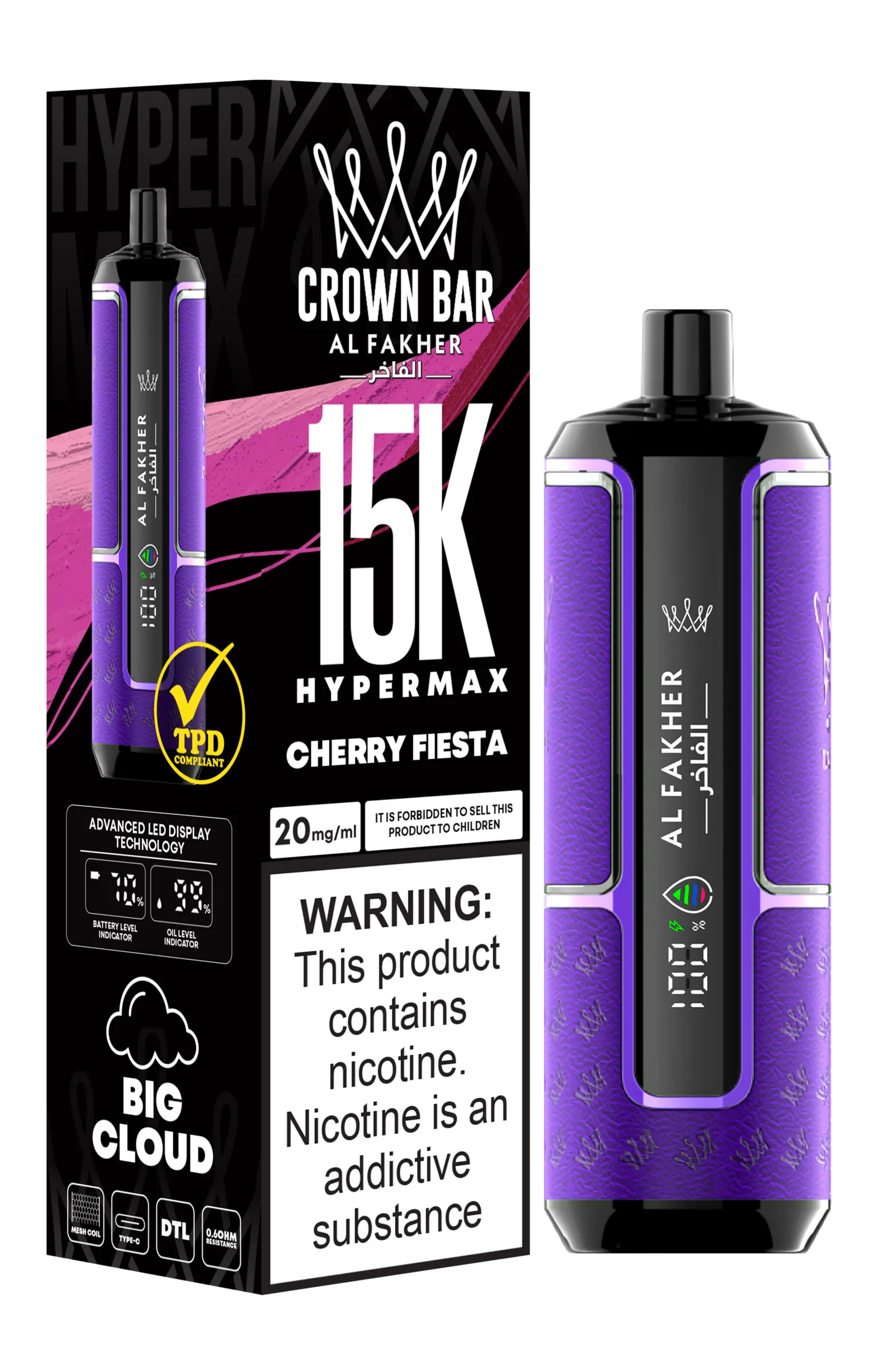  Al Fakher Crown Bar 15000 Pro Max Disposable Vapevpae005 vapeing vape