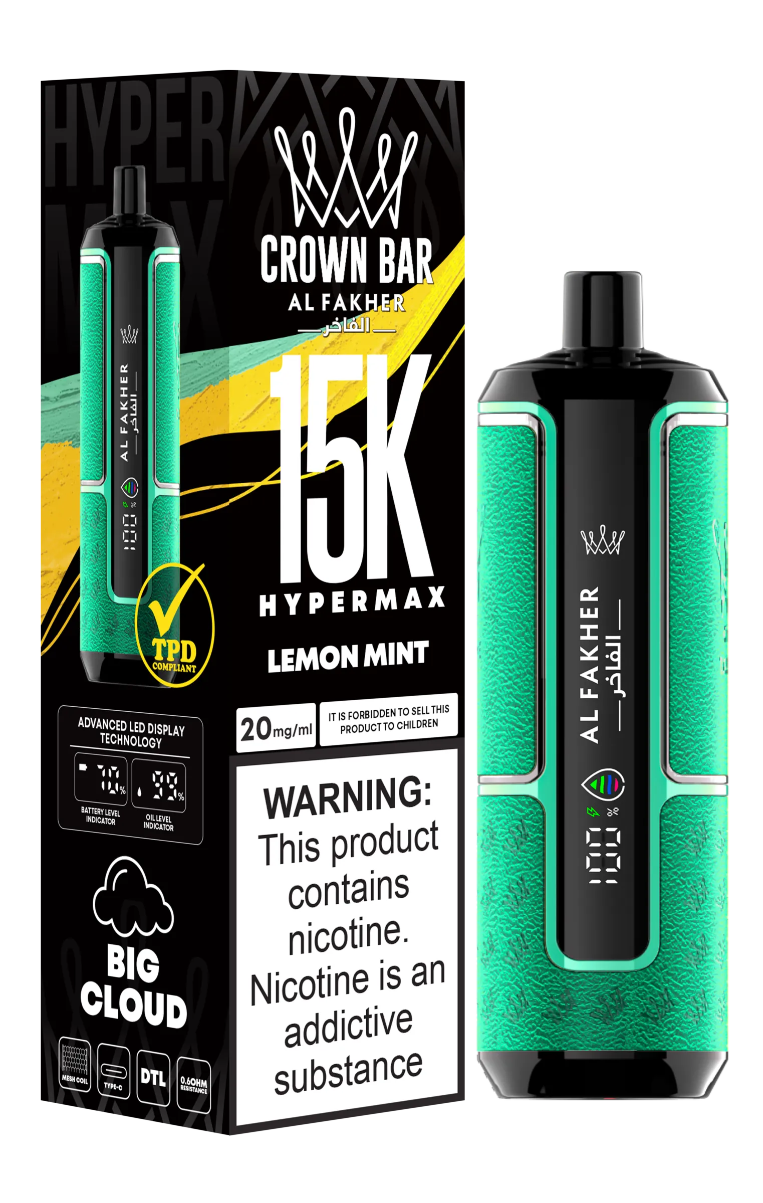  Al Fakher Crown Bar 15000 Pro Max Disposable Vapevpae005 vapeing vape
