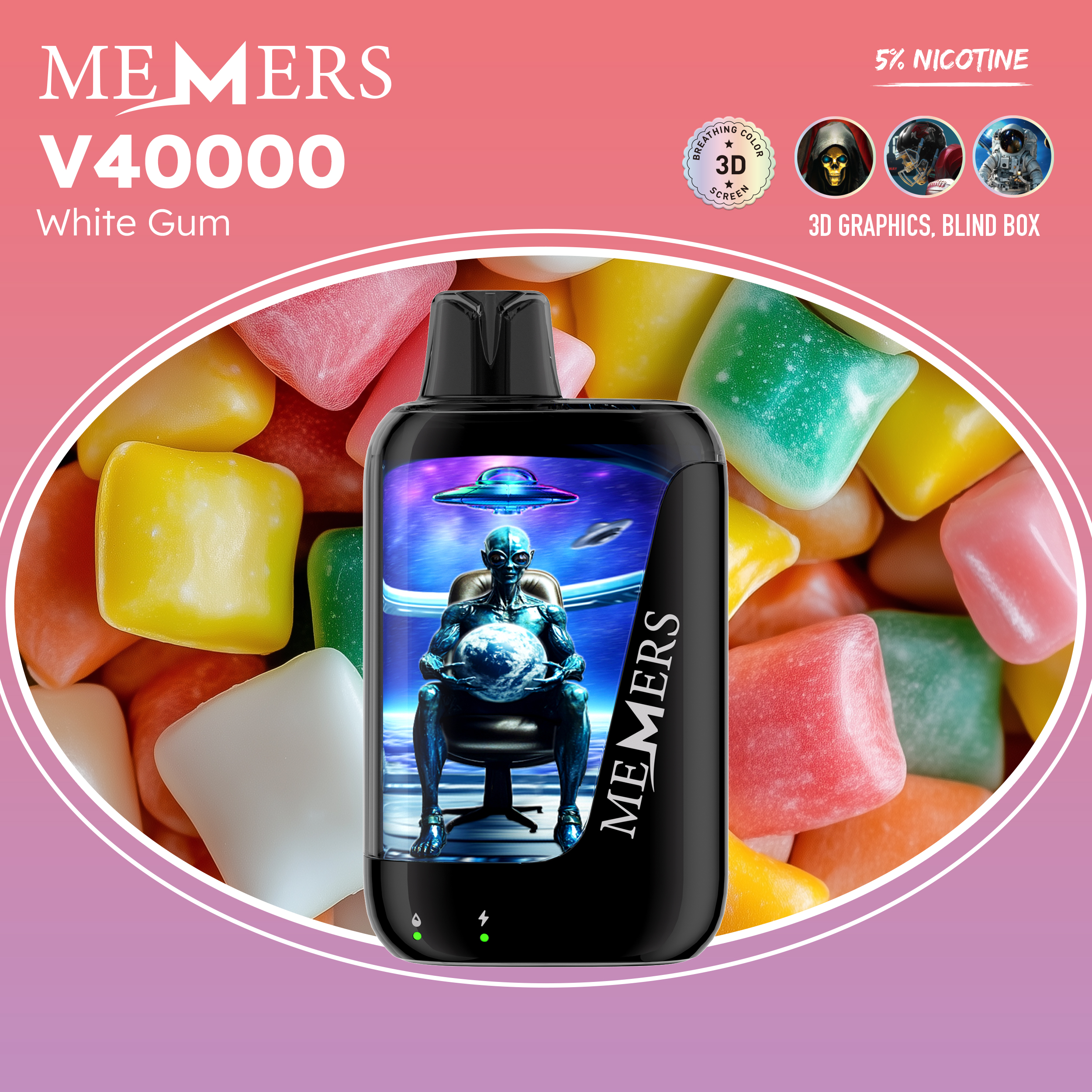  （Non-rechargeable__About 30k-40k puffs）40000 Puffs MEMERS WUKONG V 40000 Puffs DISPOSABLE VAPE 40K PUFFSvpae005 vapeing vape