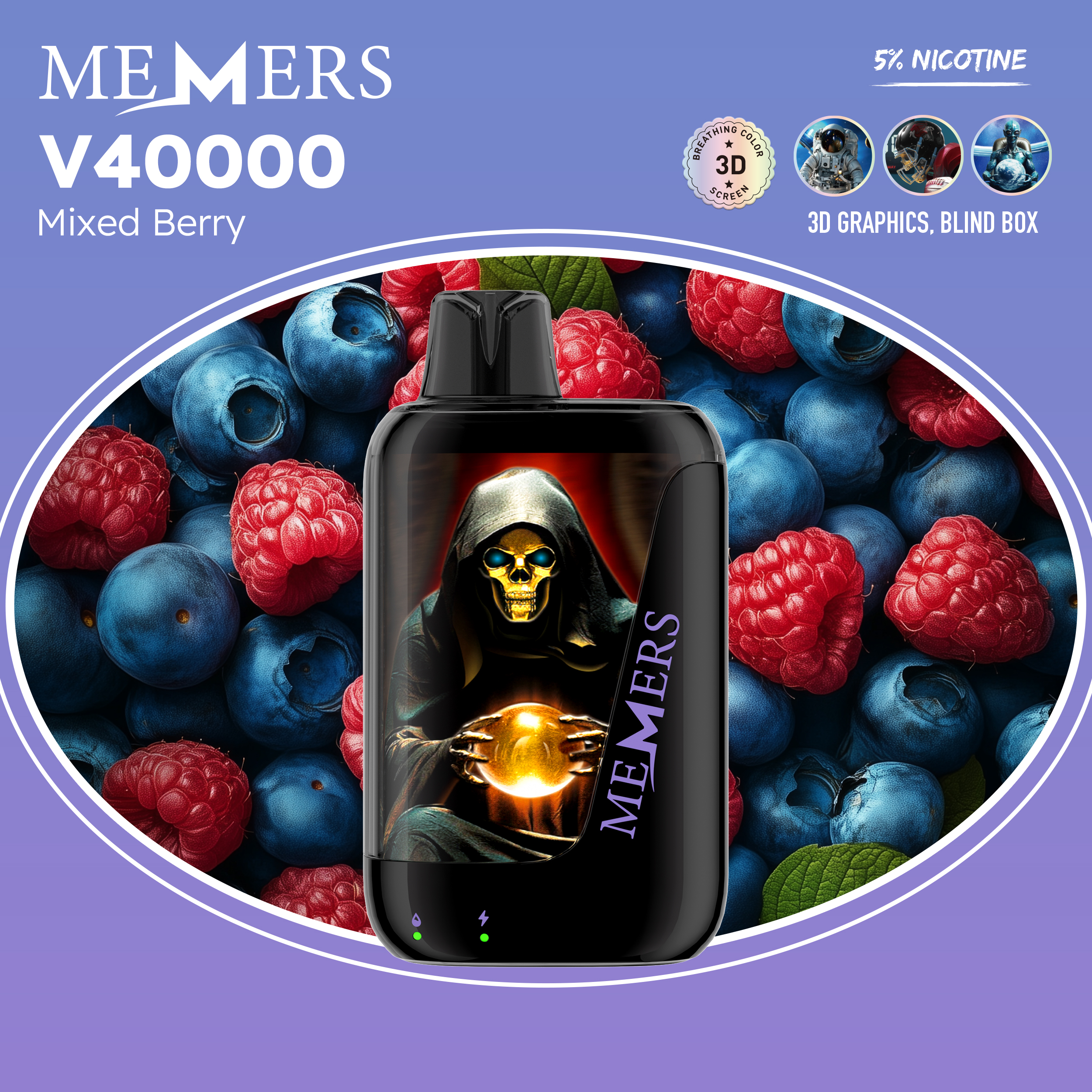  （Non-rechargeable__About 30k-40k puffs）40000 Puffs MEMERS WUKONG V 40000 Puffs DISPOSABLE VAPE 40K PUFFSvpae005 vapeing vape