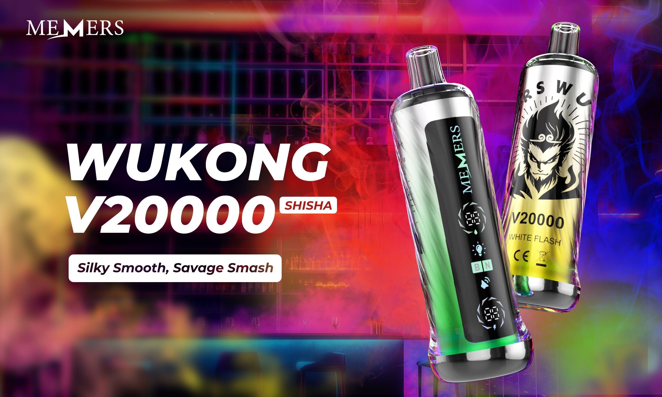 Memers Wukong V20000 Shisha jetable (1 vape)  vpae005 vapeing vape