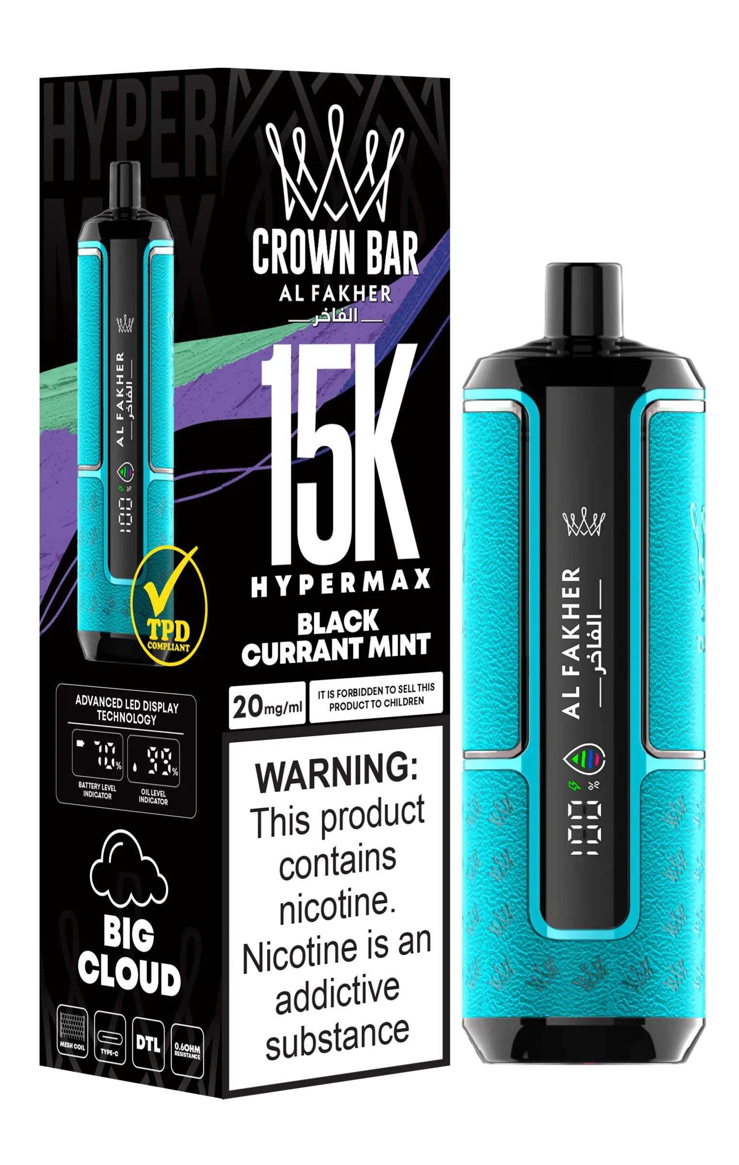  Al Fakher Crown Bar 15000 Pro Max Disposable Vapevpae005 vapeing vape