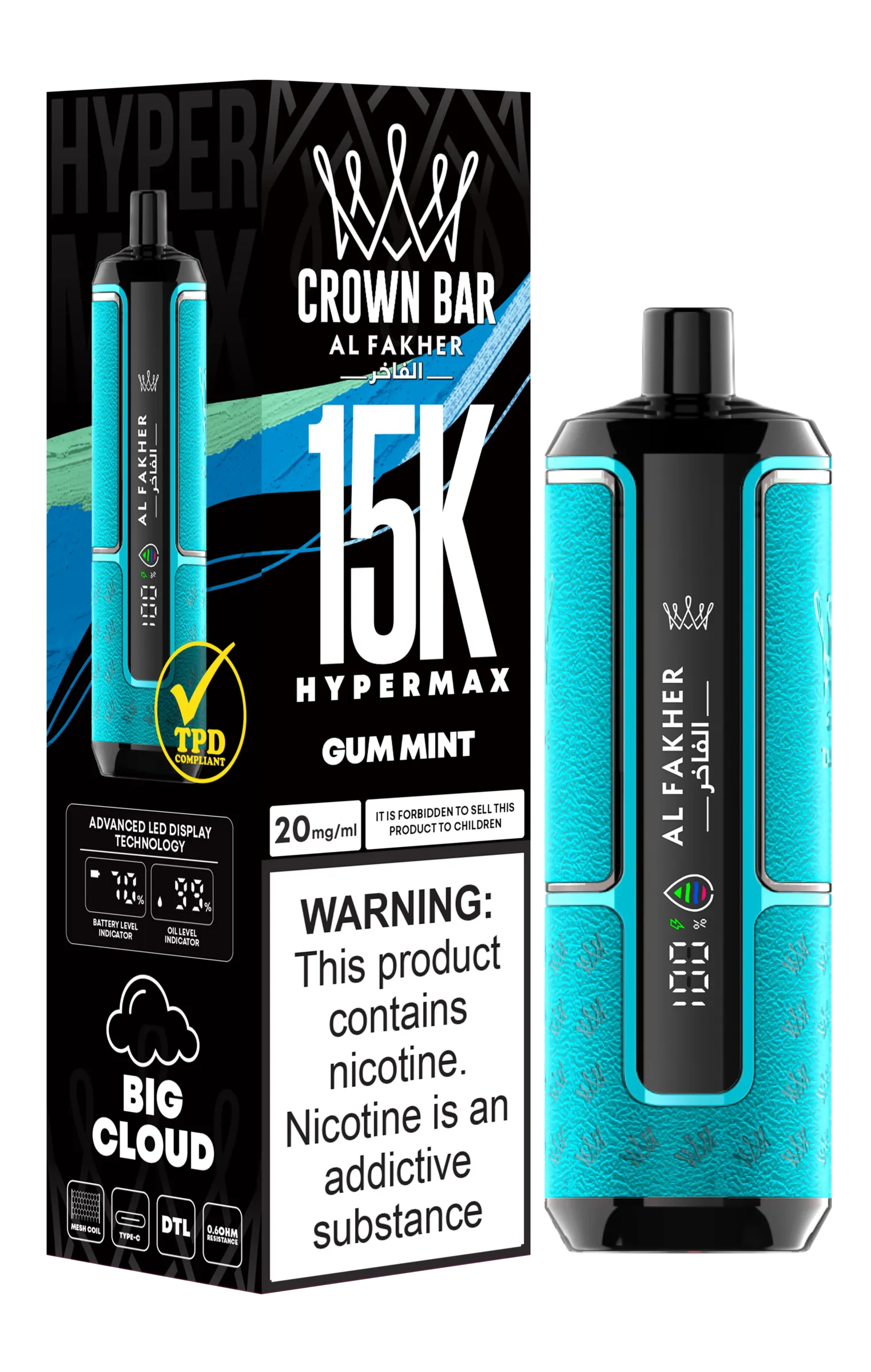  Al Fakher Crown Bar 15000 Pro Max Disposable Vapevpae005 vapeing vape