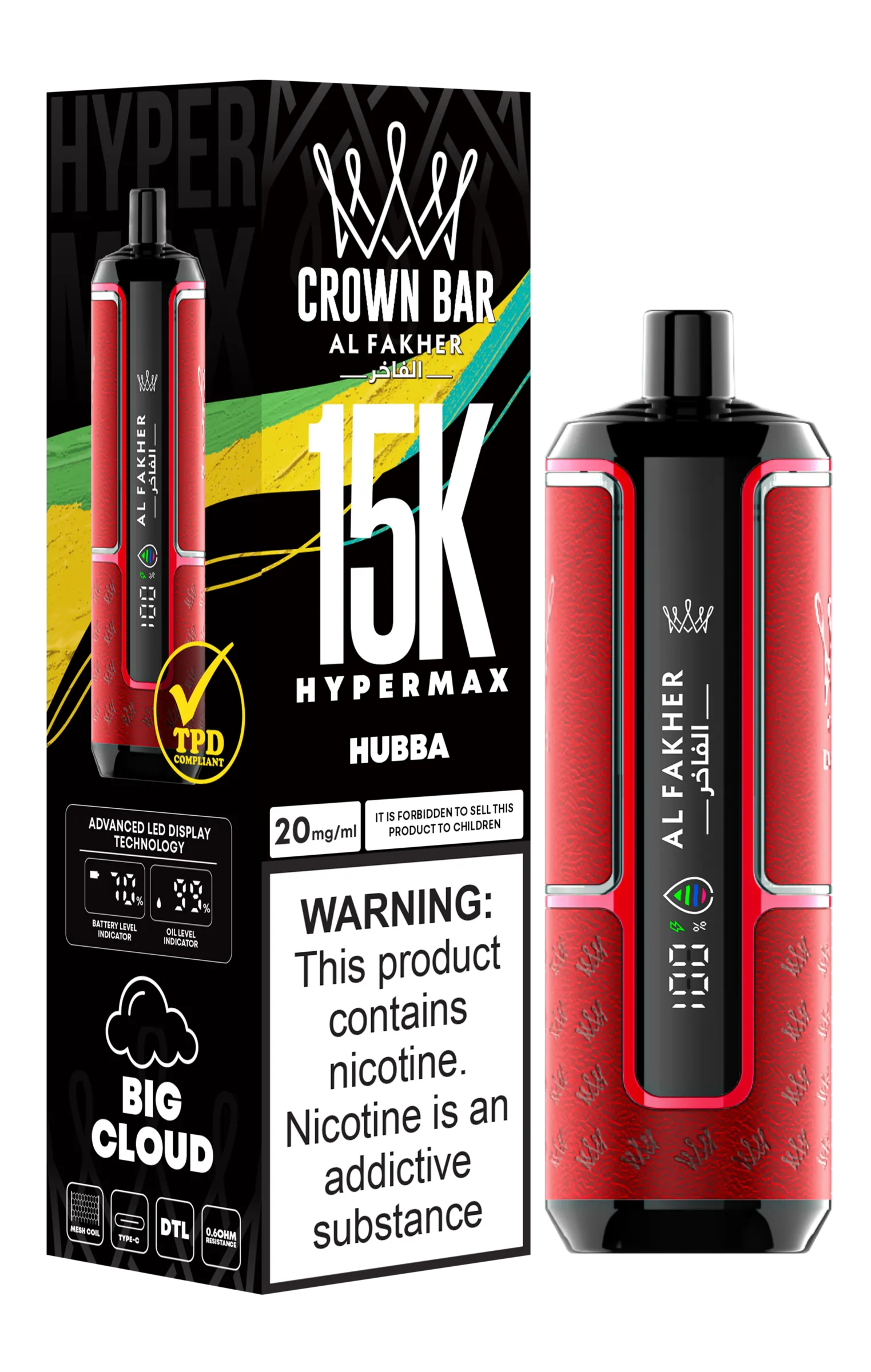  Al Fakher Crown Bar 15000 Pro Max Disposable Vapevpae005 vapeing vape