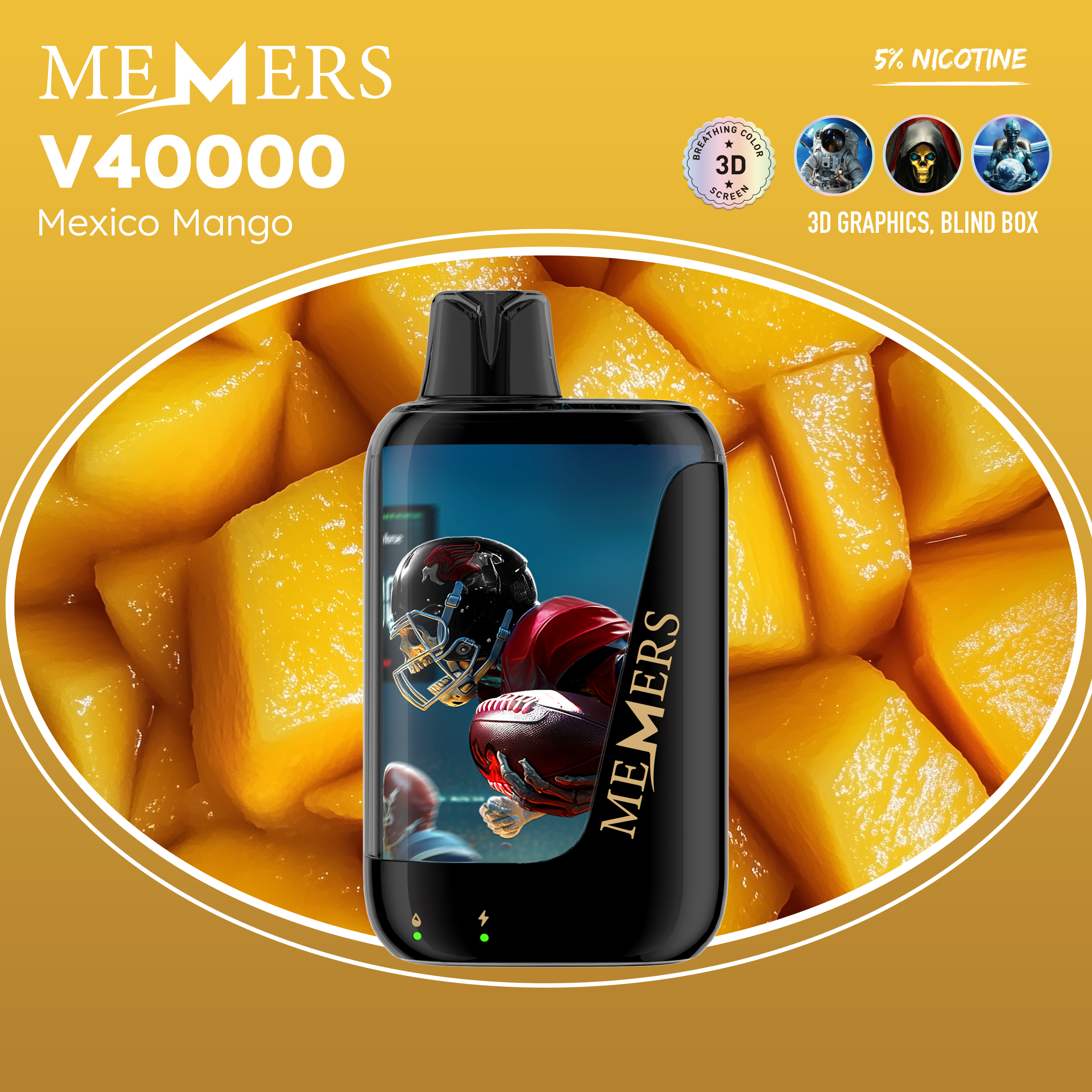  （Non-rechargeable__About 30k-40k puffs）40000 Puffs MEMERS WUKONG V 40000 Puffs DISPOSABLE VAPE 40K PUFFSvpae005 vapeing vape