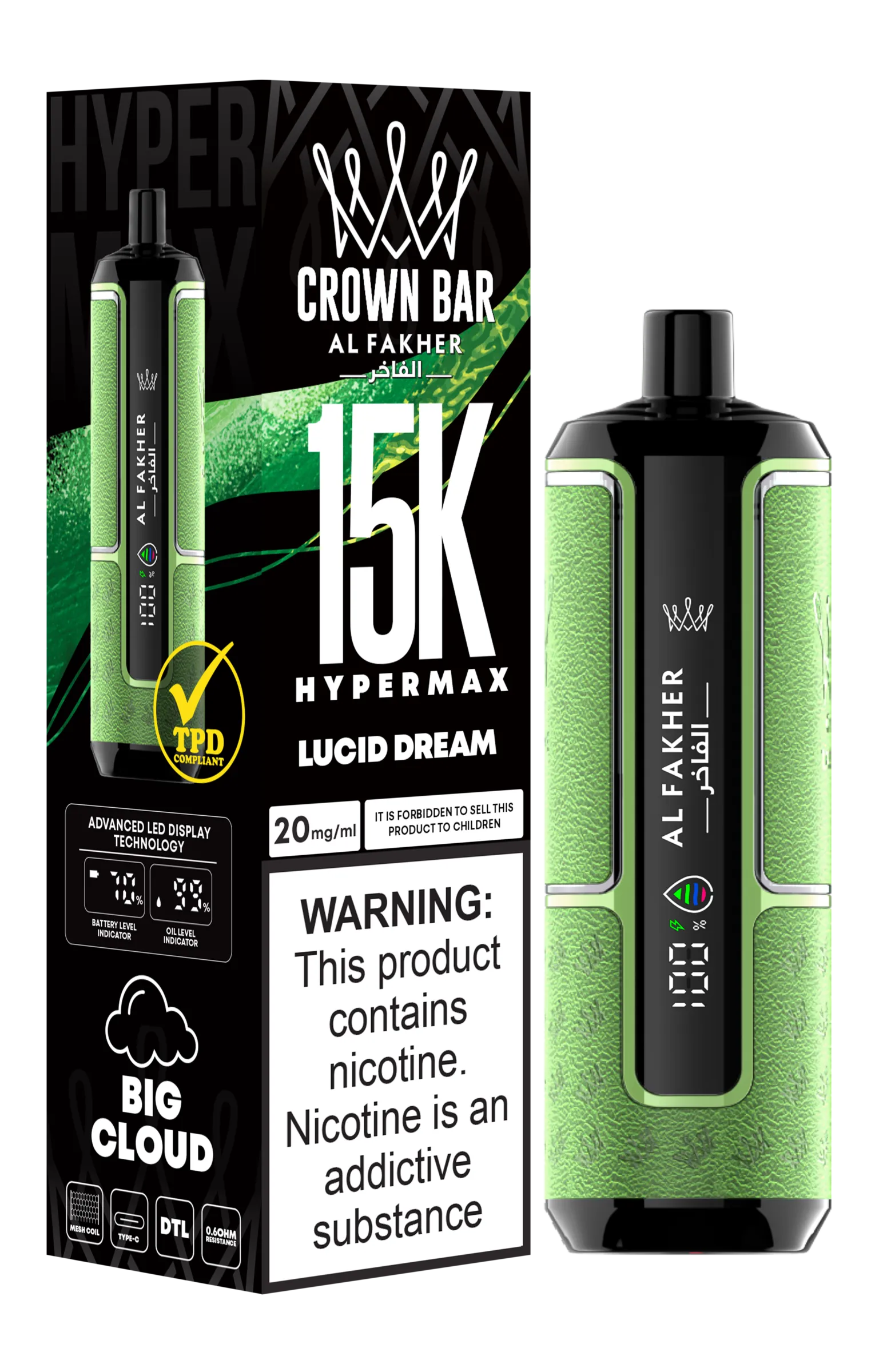  Al Fakher Crown Bar 15000 Pro Max Disposable Vapevpae005 vapeing vape