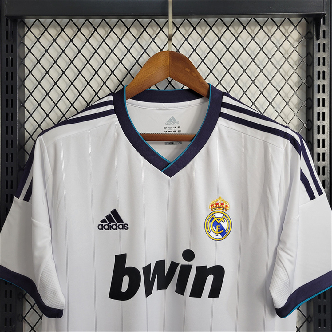 JerseysGala.com | Real Madrid Retro 12-13 Home Stadium Jersey -Customize Name, Number and Patch | Worldwide Shipping