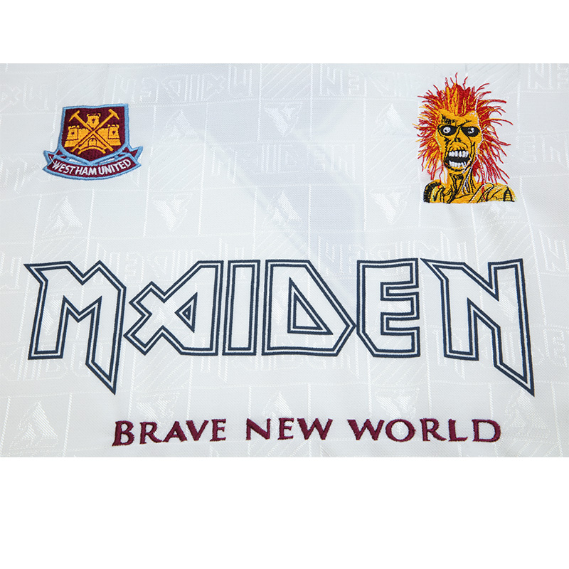 JerseysGala.com | Retro Iron Maiden x West Ham 1999-01 Away Jersey -Customize Name, Number and Patch | Worldwide Shipping
