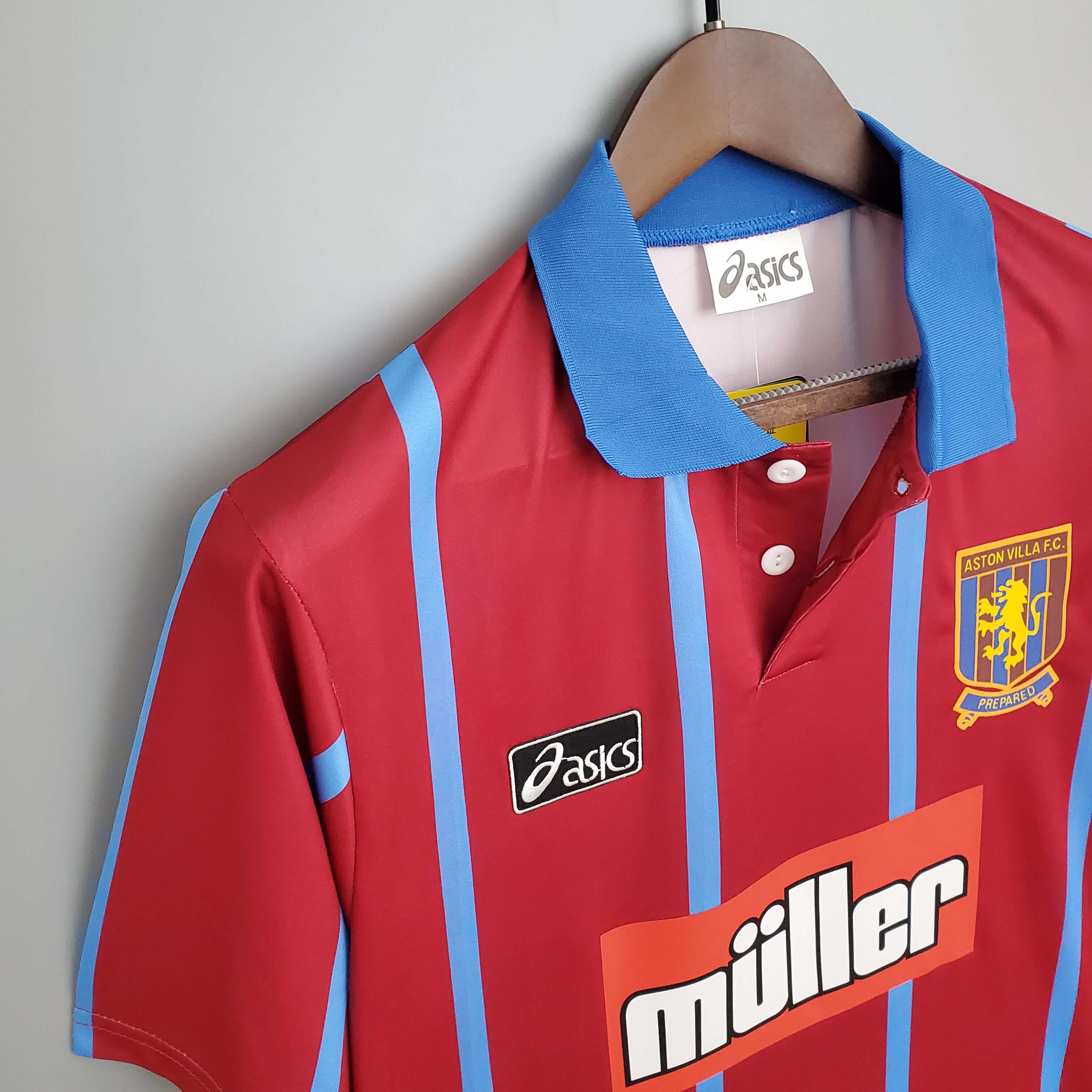 JerseysGala.com | Retro Aston Villa 1993-95 Home Stadium Jersey -Customize Name, Number and Patch | Worldwide Shipping