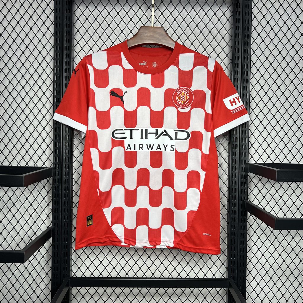 ManixJersey.com | Girona 24-25 Home Stadium Jersey - Fans Version -Customize Name, Number and Patch | Worldwide Shipping