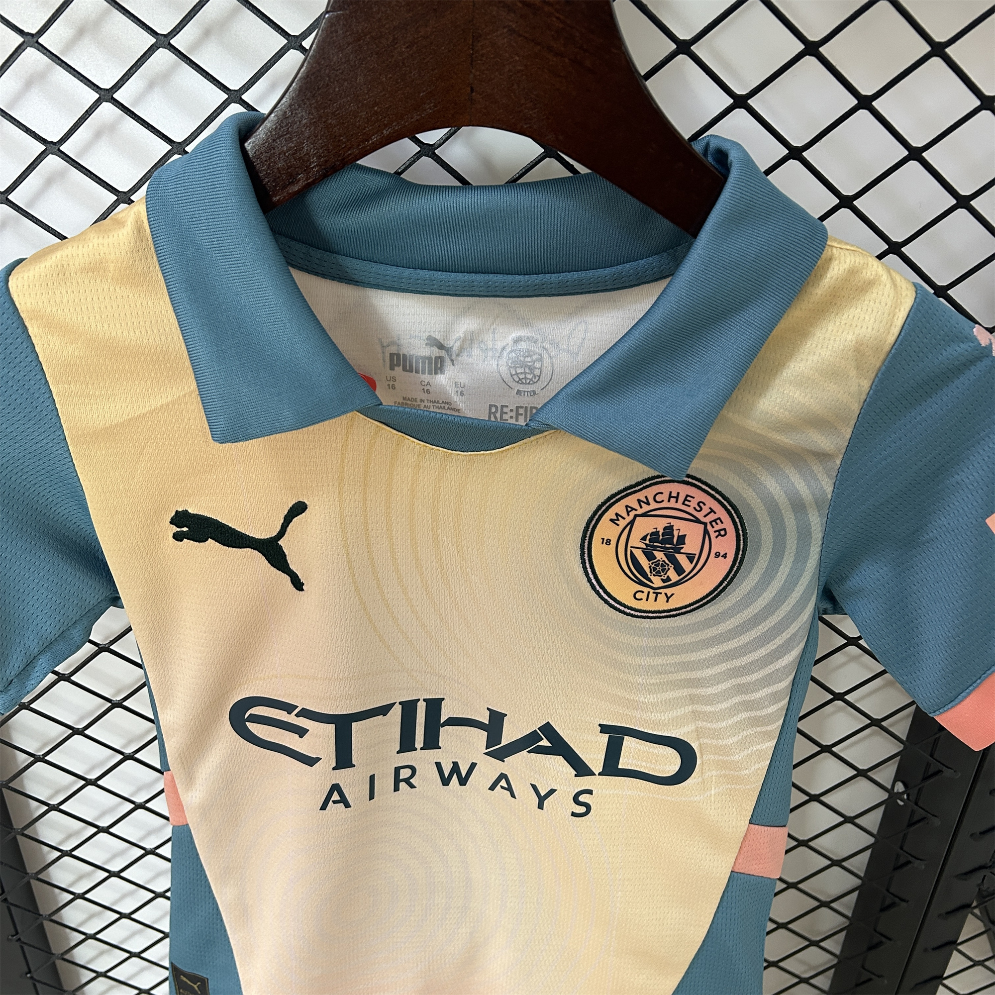ManixJersey.com | Manchester City 24-25 Fourth Kids Kit -Customize Name, Number and Patch | Worldwide Shipping
