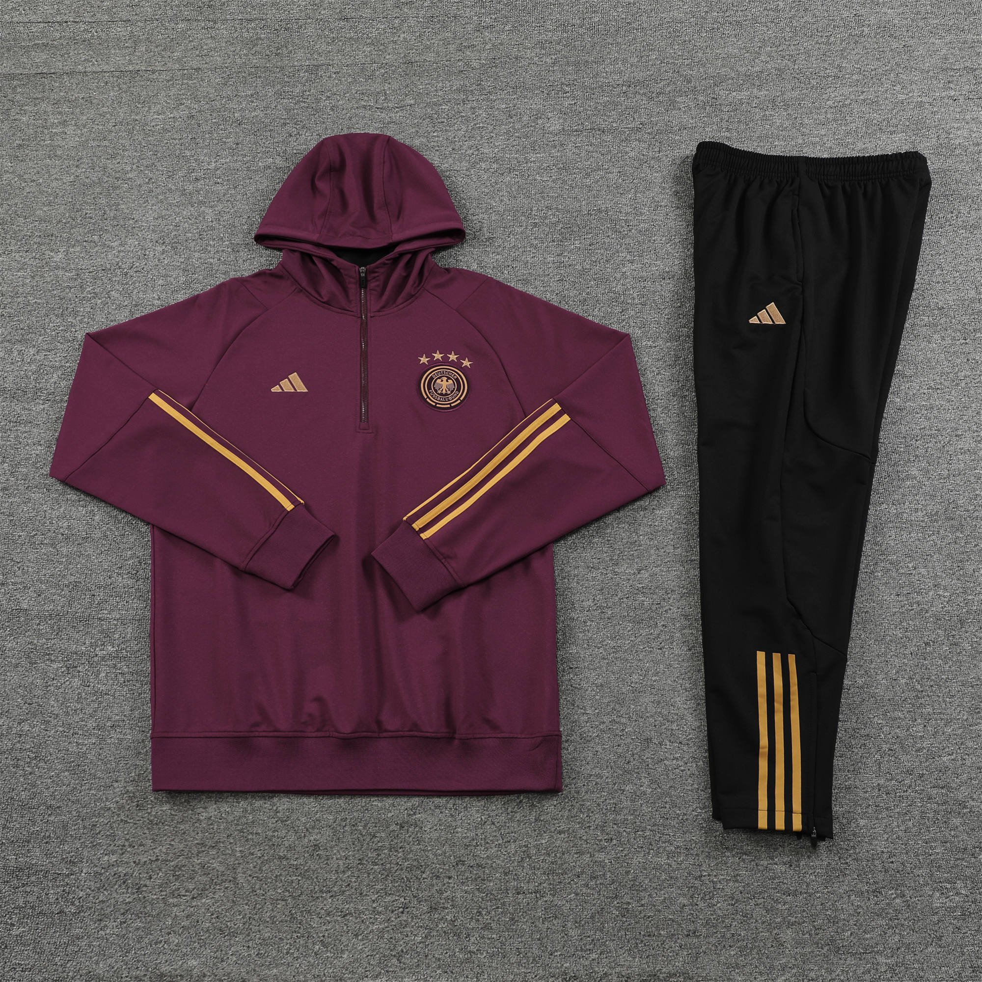 Germany 23-24 Men's Training Hoodie + Pants - Red:football jersey mysite: unitedjerseyfootball 邓江浪:football