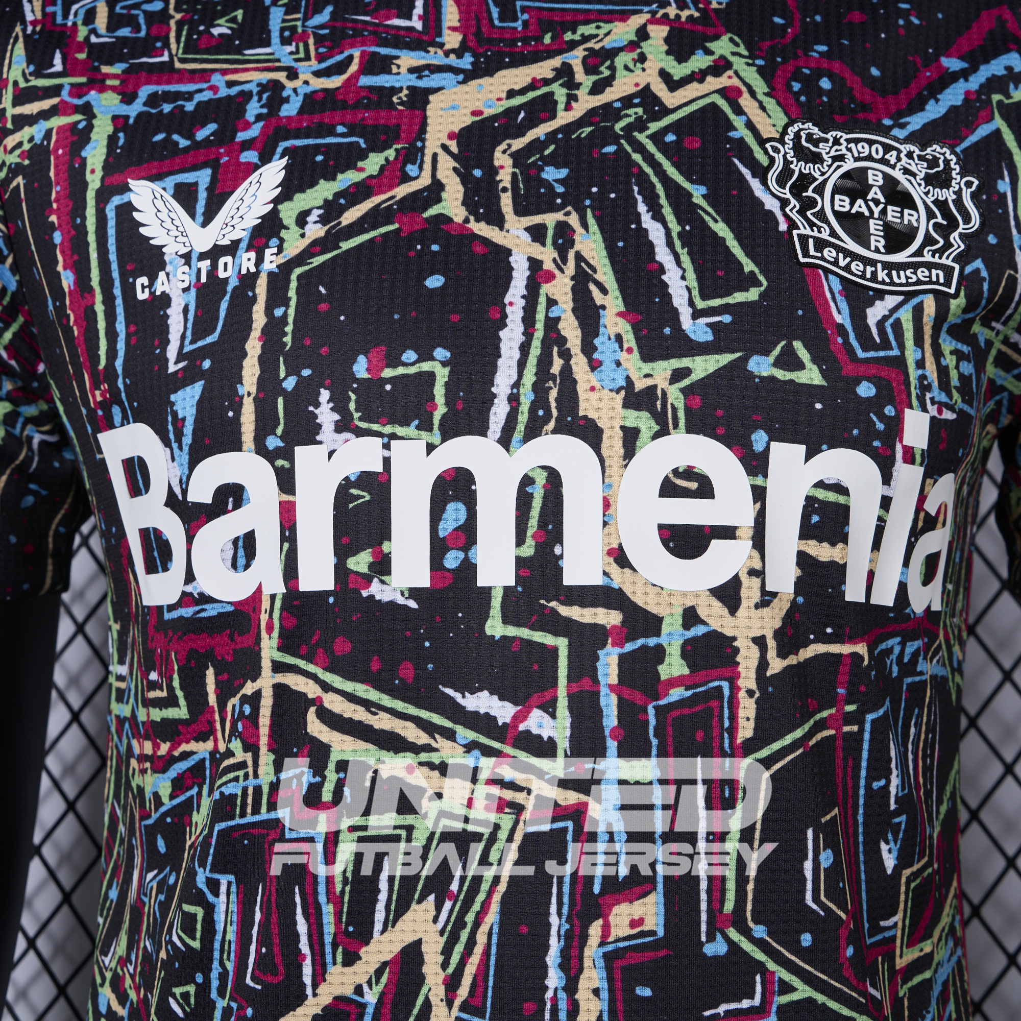 foot-Bayer 04 Leverkusen 24-25 Black Graffiti Special Edition Jersey - Player Version