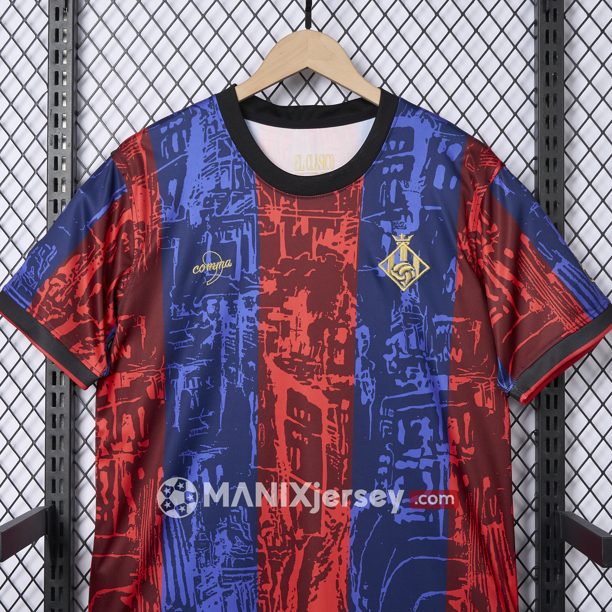 ManixJersey.com | Barcelona 2024-25 COMMA Messi Jersey - Fans Version -Customize Name, Number and Patch | Worldwide Shipping
